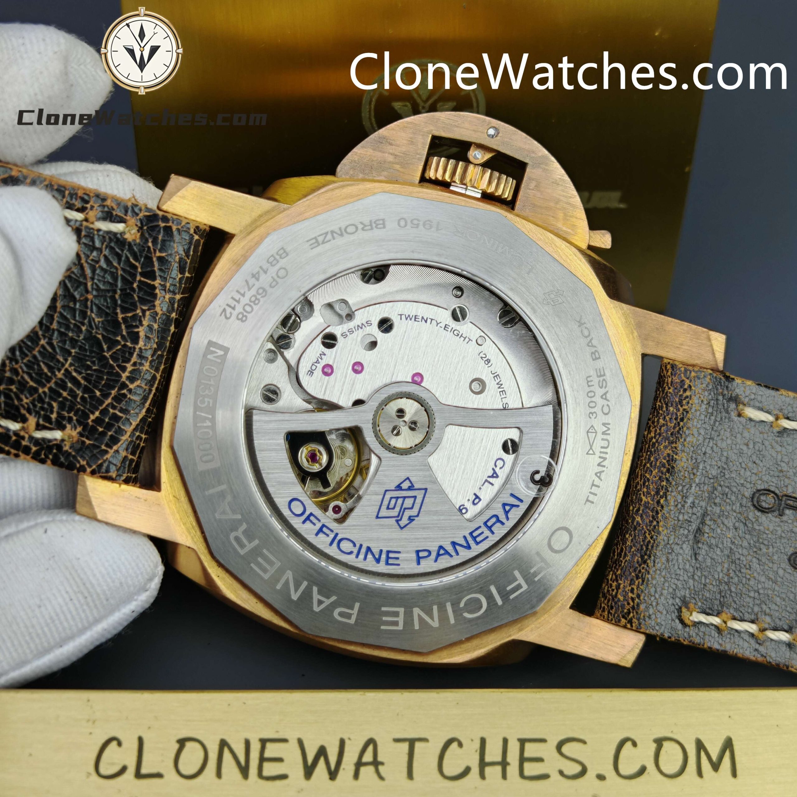 Panerai Super Clone Watches 1:1 Submersible 1950 3 Days Automatic Bronzo PAM00382