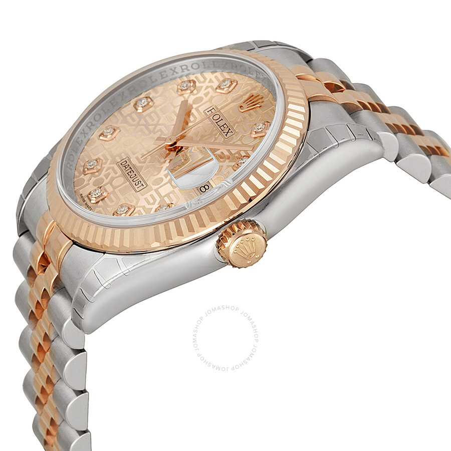 Rolex Oyster Perpetual Datejust 36 Pink Dial Stainless Steel and 18K Everose Gold Jubilee Bracelet Automatic Men s Watch 116231PJDJ（Lifetime free warranty+90-days replacement service & Refund!.）