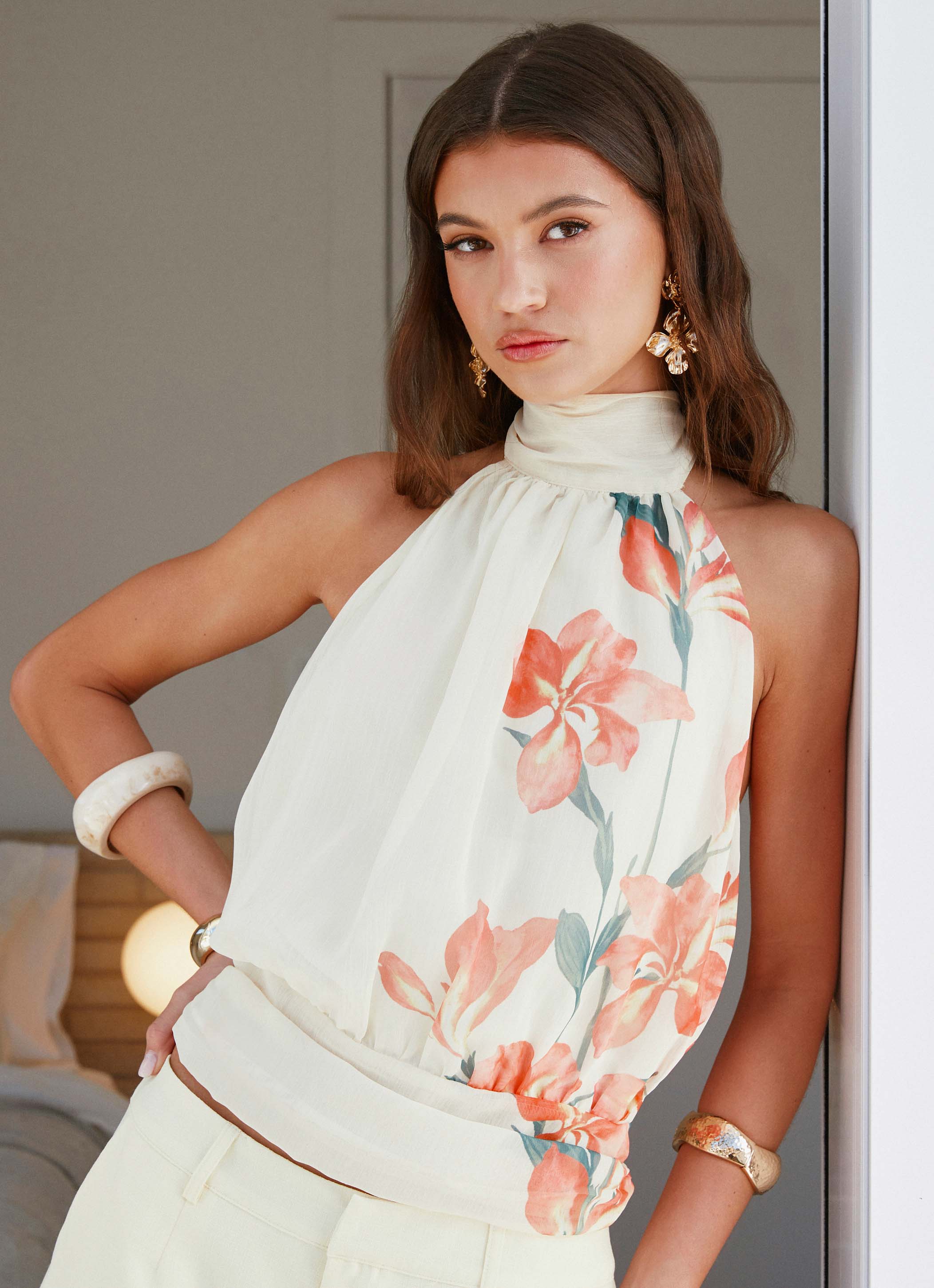 Romelia Halter Top - Siena Floral