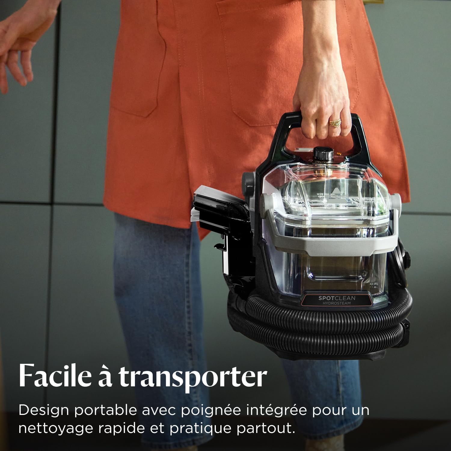 Shampouineuse canapé 1000 W technologie HydroSteam pour tapis tissus voiture