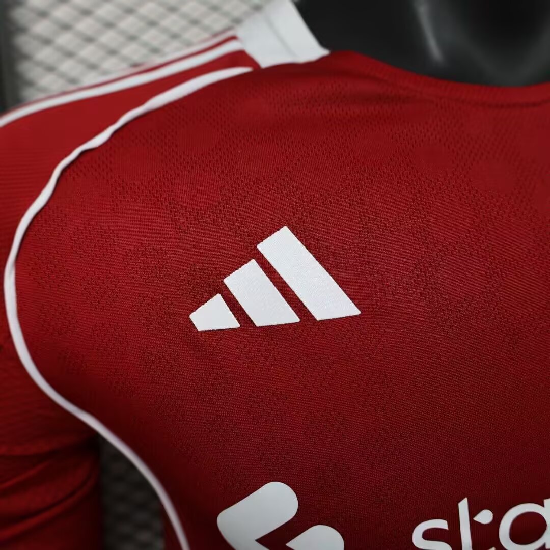 2025-26-Liverpool Home Long Sleeve - Player Edition