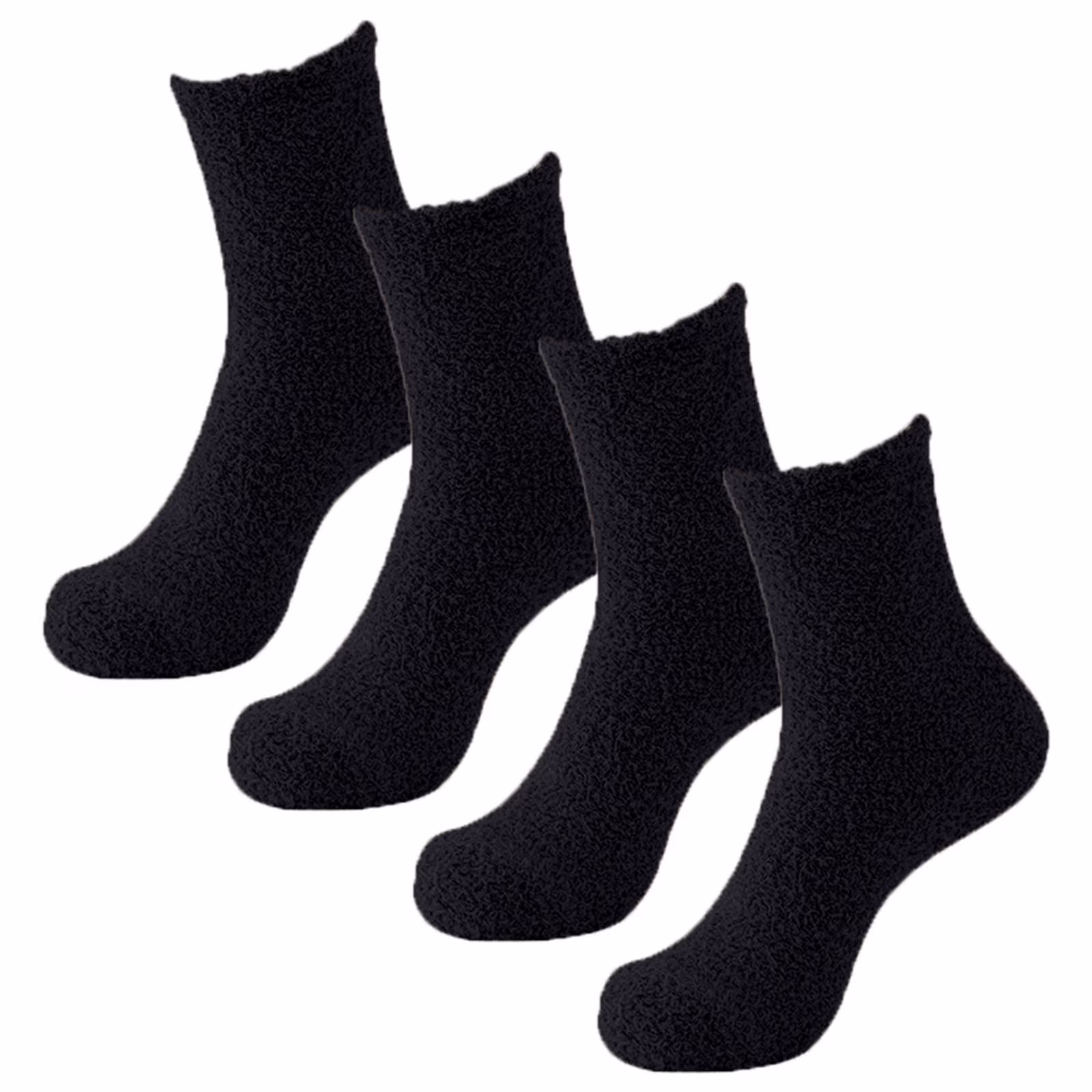 wxqfashion Socks for Women Fuzzy Slipper Socks 2 Pairs For Men Winter Warm Soft Cozy Fluffy Cabin Sleep Casual Thick Non Slip Socks