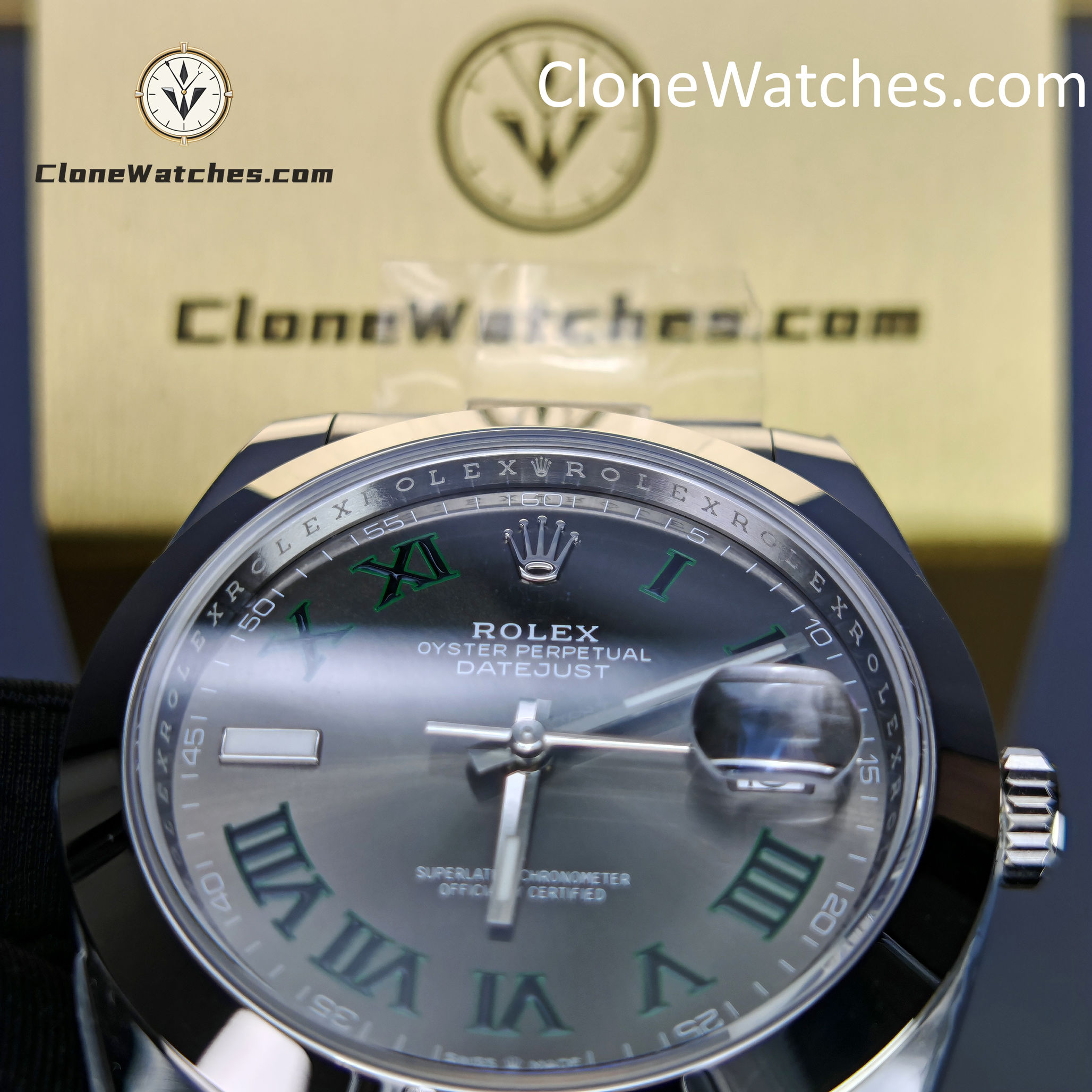 Rolex Super Clone Watches 1:1 DateJust Grey Roman Dial M126300 – 0013 Oyster 41MM 3235 Movement