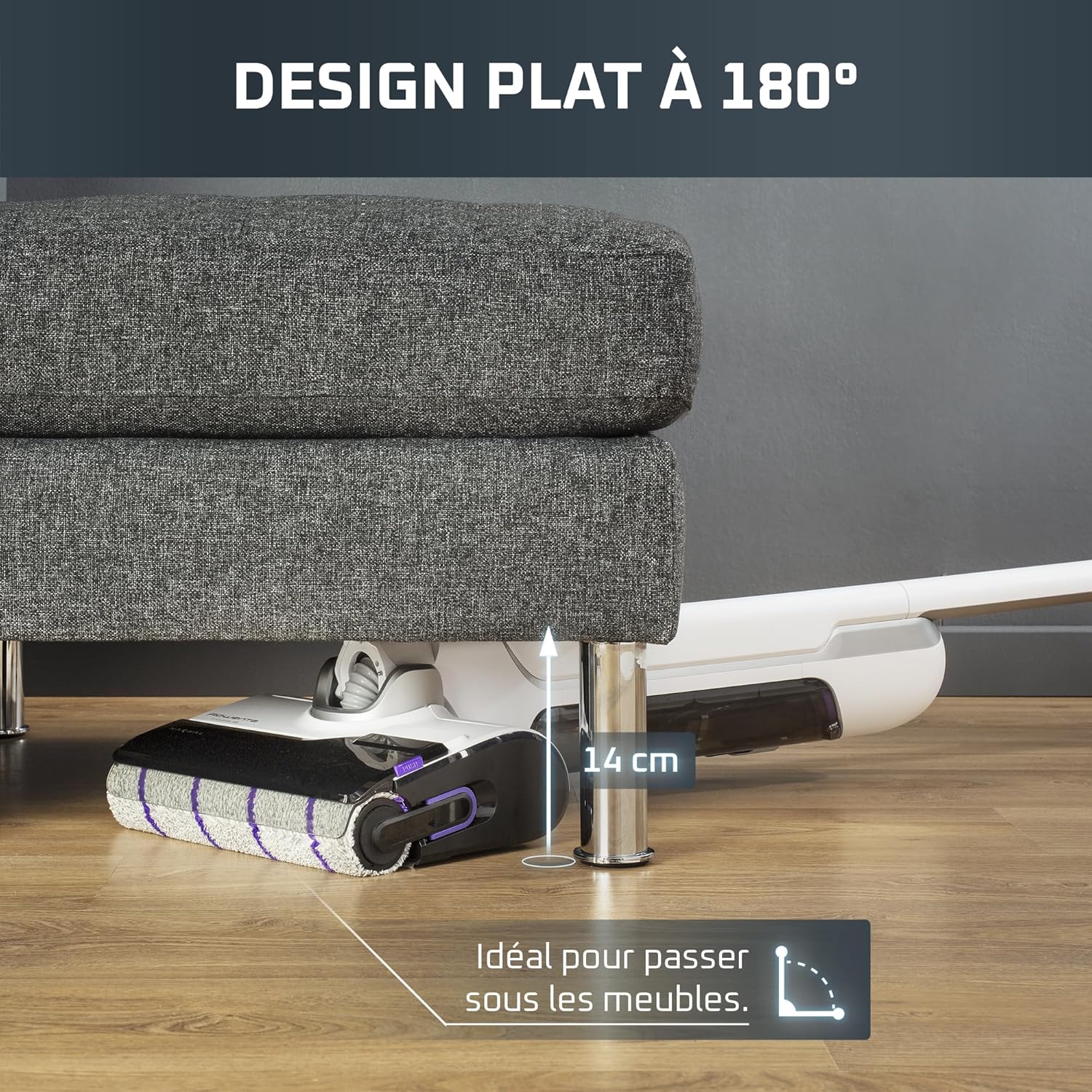 Aspirateur laveur X Clean 10 inclinable 180° auto nettoyage séchage 65°C 60 min tâches tenaces poils animaux blanc