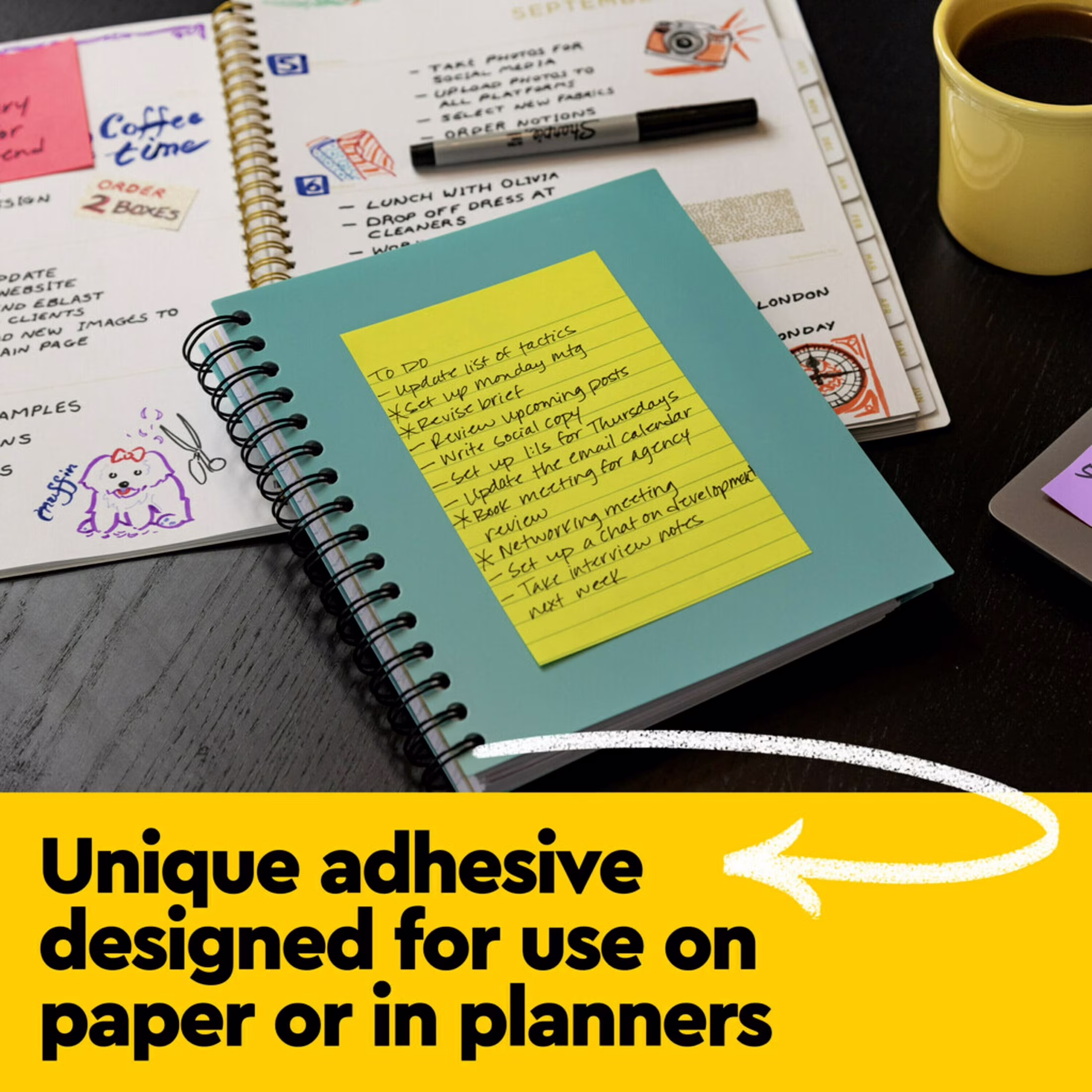 Post-it Notes, 1 3/8 in x 1 7/8 in, Poptimistic, 4 Pads