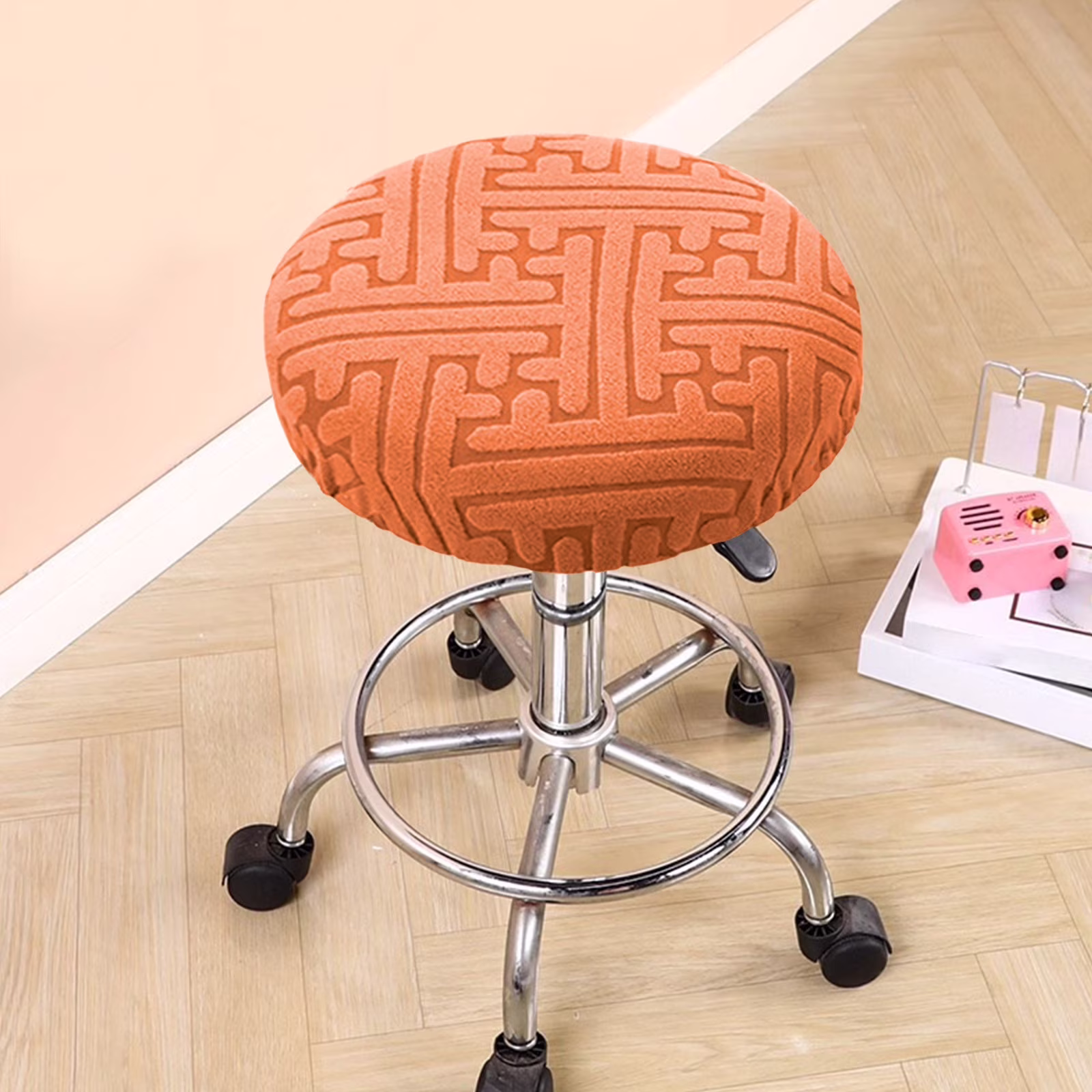 Stool Covers Round,Elastic Bar Stool Covers Washable Stool Cushion Slipcover,Stretchy Bar Chair Seat Cover