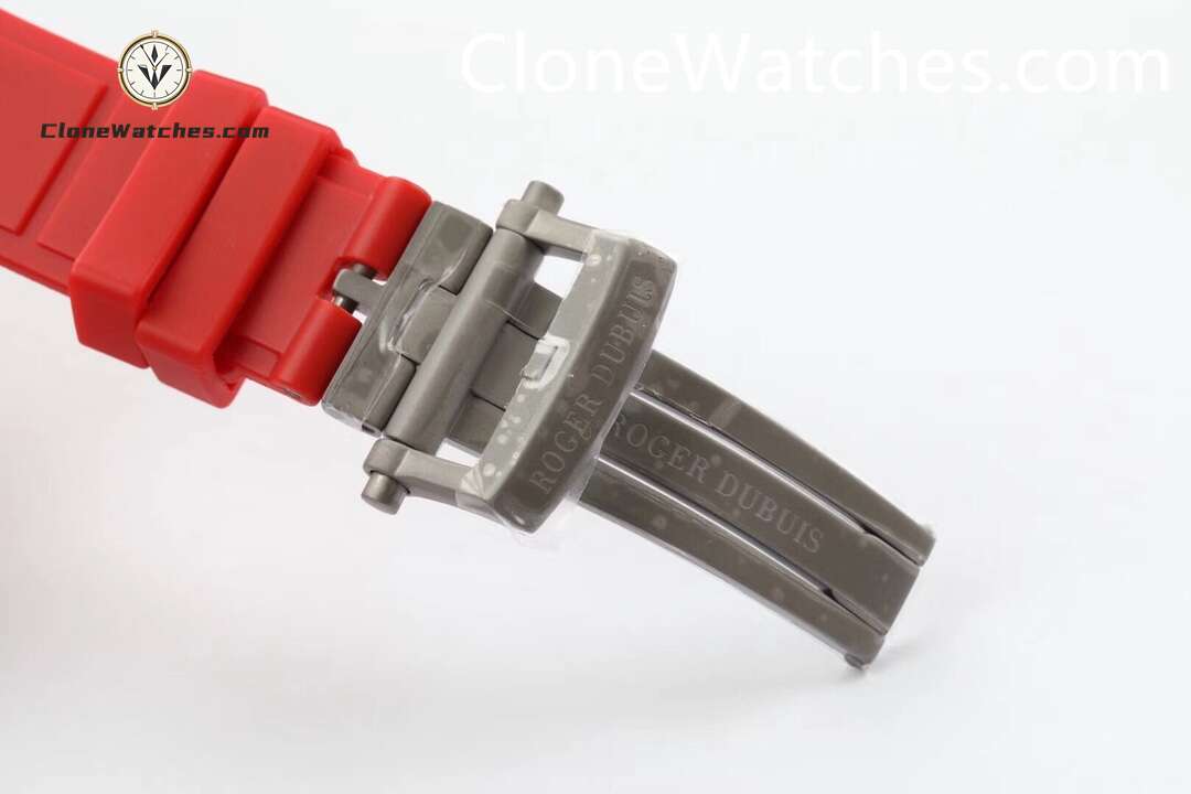 Roger Dubuis Super Clone Watches 1:1 Excalibur Skeleton Tourbillon RDDBEX0479 45MM Red Strap