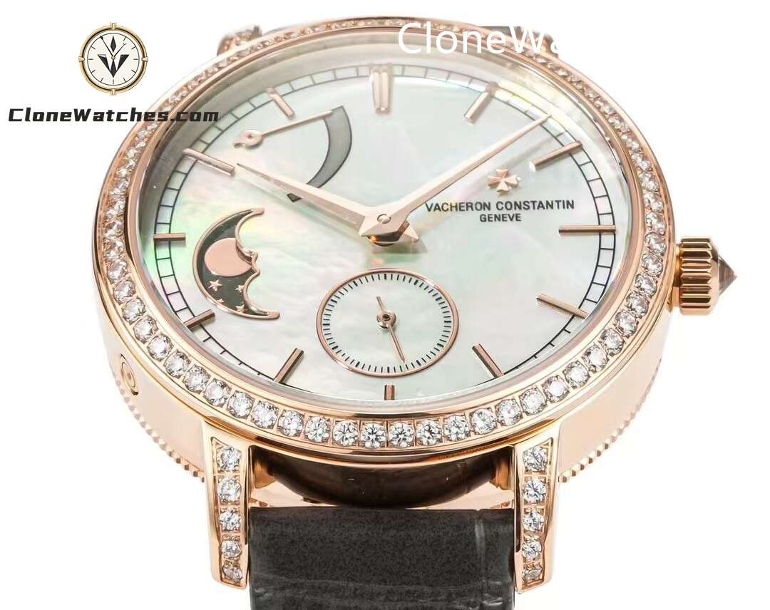 Vacheron Constantin Super Clone Watches 1:1 Traditionnelle Moon Phase 83570/000R-9915 White Dial