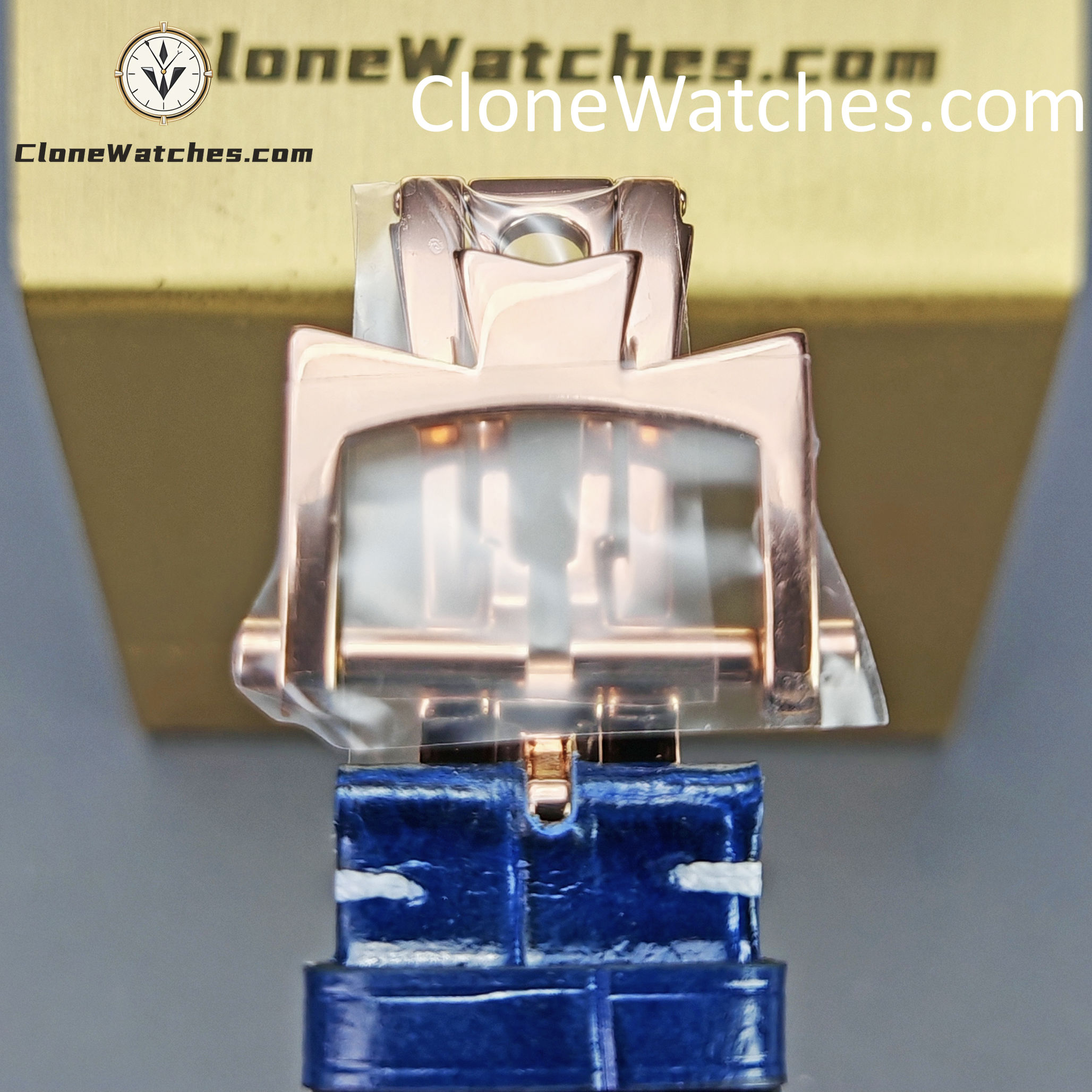 Vacheron Constantin Super Clone Watches 1:1 Patrimony Perpetual Calendar Rose Gold 43175/000R-B519 Blue Dial