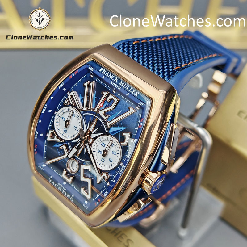Franck Muller Super Clone Watches 1:1 V45 Blue Dial Yachting