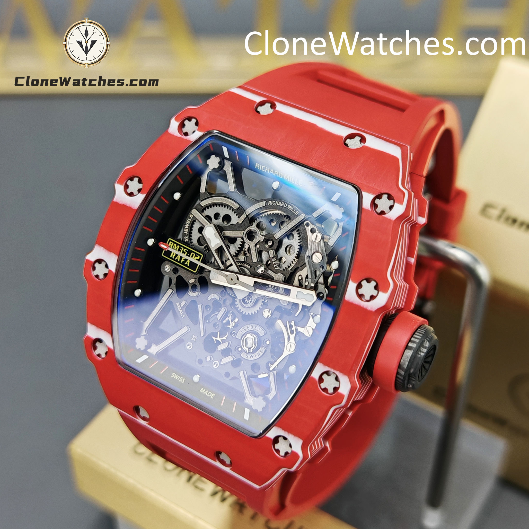 Richard Mille Super Clone Watches 1:1 RM 035 – 02 Tourbillon Automatic Rafael Nadal