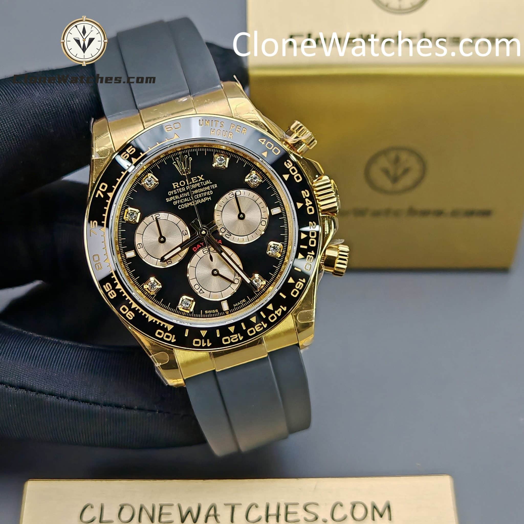 Rolex Super Clone Watches 1:1 Daytona 18k Gold M126518ln-0006 4131 Movement