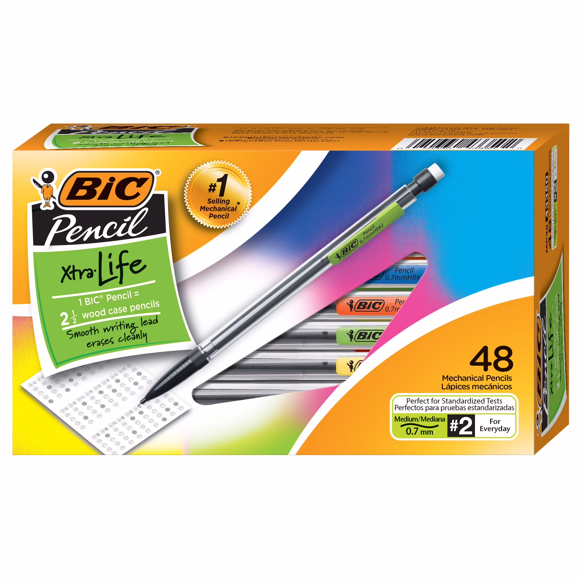 BIC Xtra Smooth Mechanical Pencils, No. 2, Back to School Supplies, 0.7 mm, 10-Count