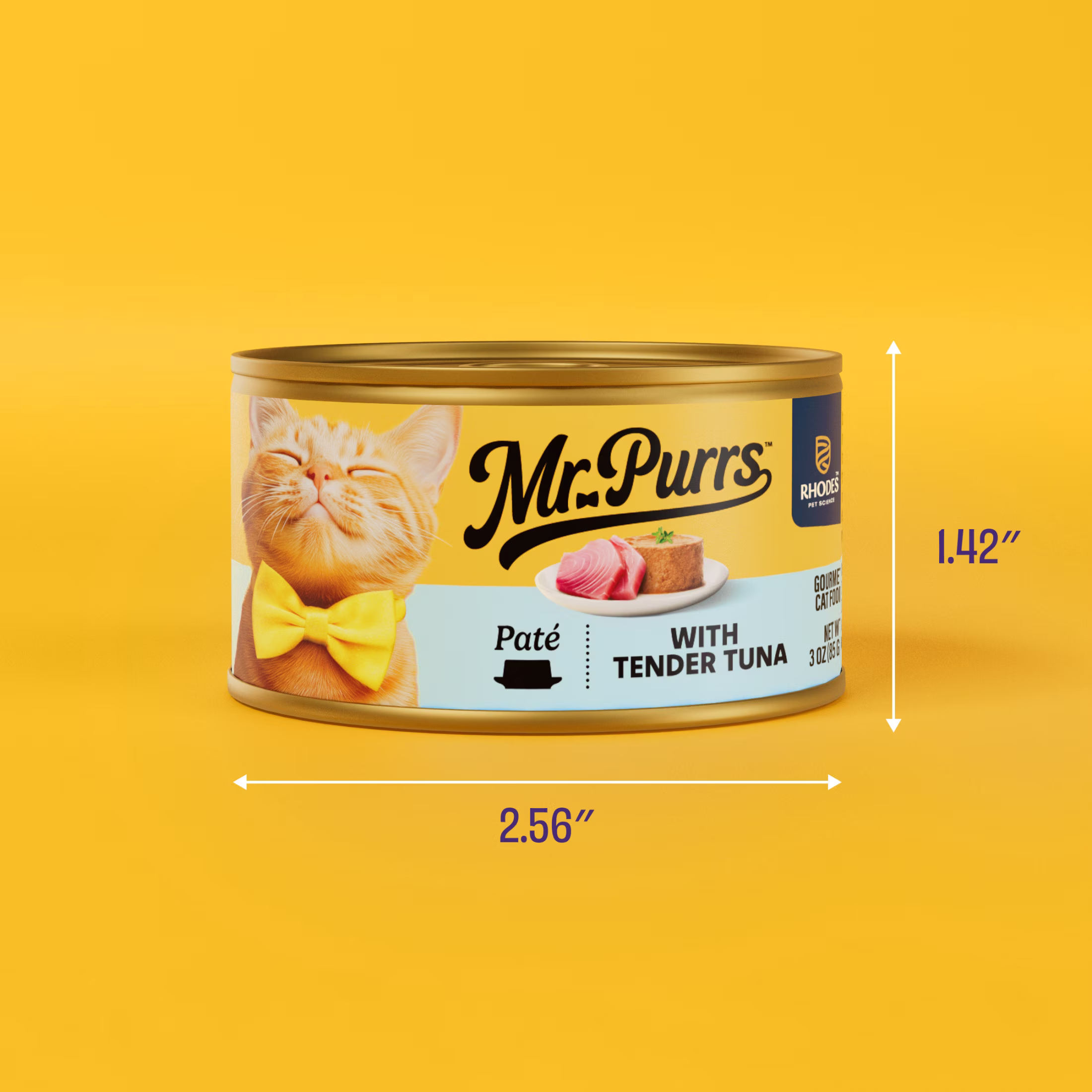 Mr Purrs Tender Tuna Pate Wet Cat Food for Cats, 3 Oz Can