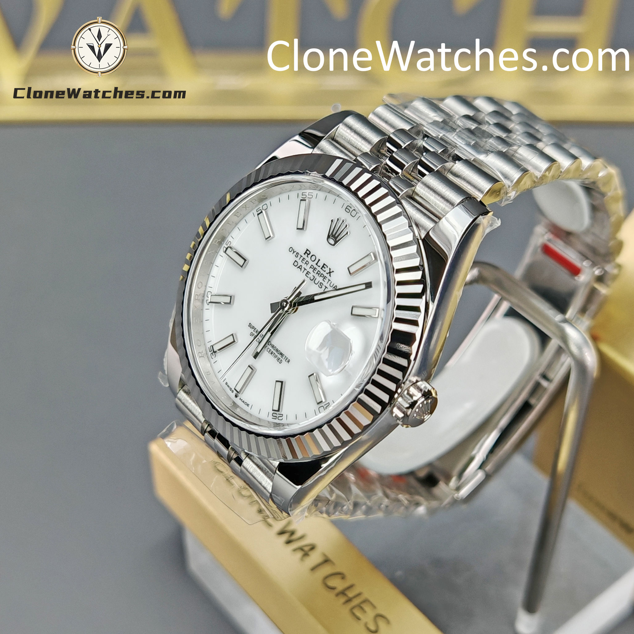 Rolex Super Clone Watches 1:1 DateJust White Dial m126334-0010 Jubilee 41MM 3235 Movement