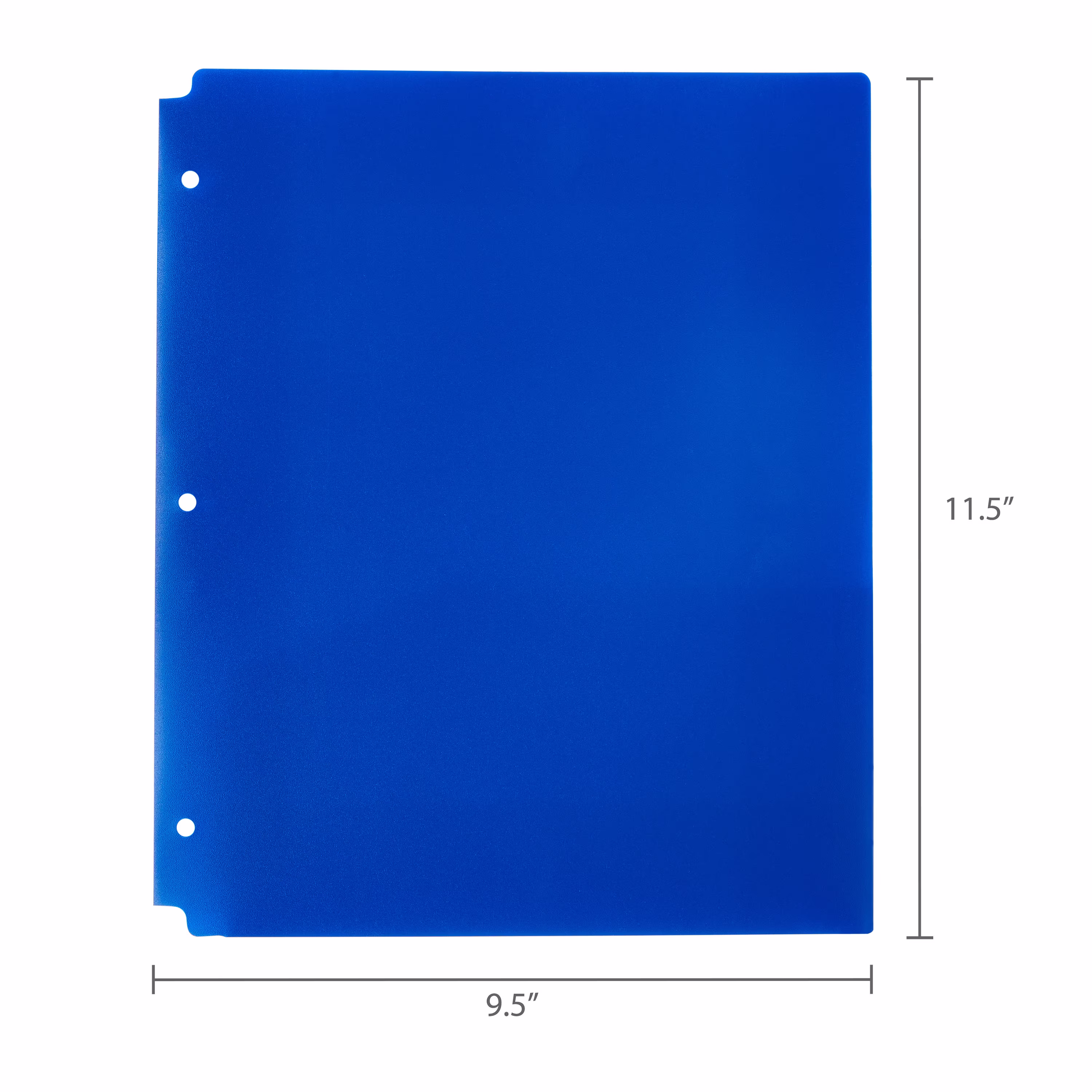 Pen+Gear 2-Pocket Poly Folder, 9.4 in x 11.4 in, Blue