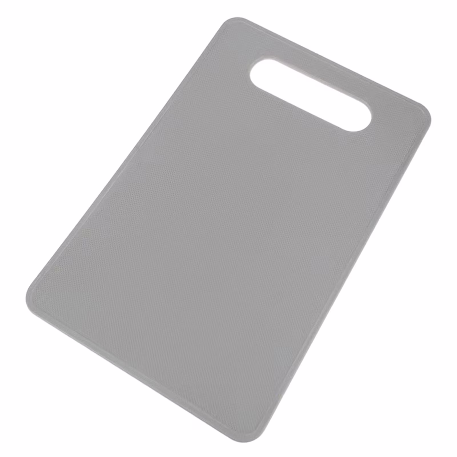 Plastic Cutting Board，1 Pack Small Chopping Boards for Kitchen，BPA-Free，Nonslip Plastic Chopping Board for Meat Vegetable Fruit，Easy Grip Handle，Non-Slip，Space Saving(White)