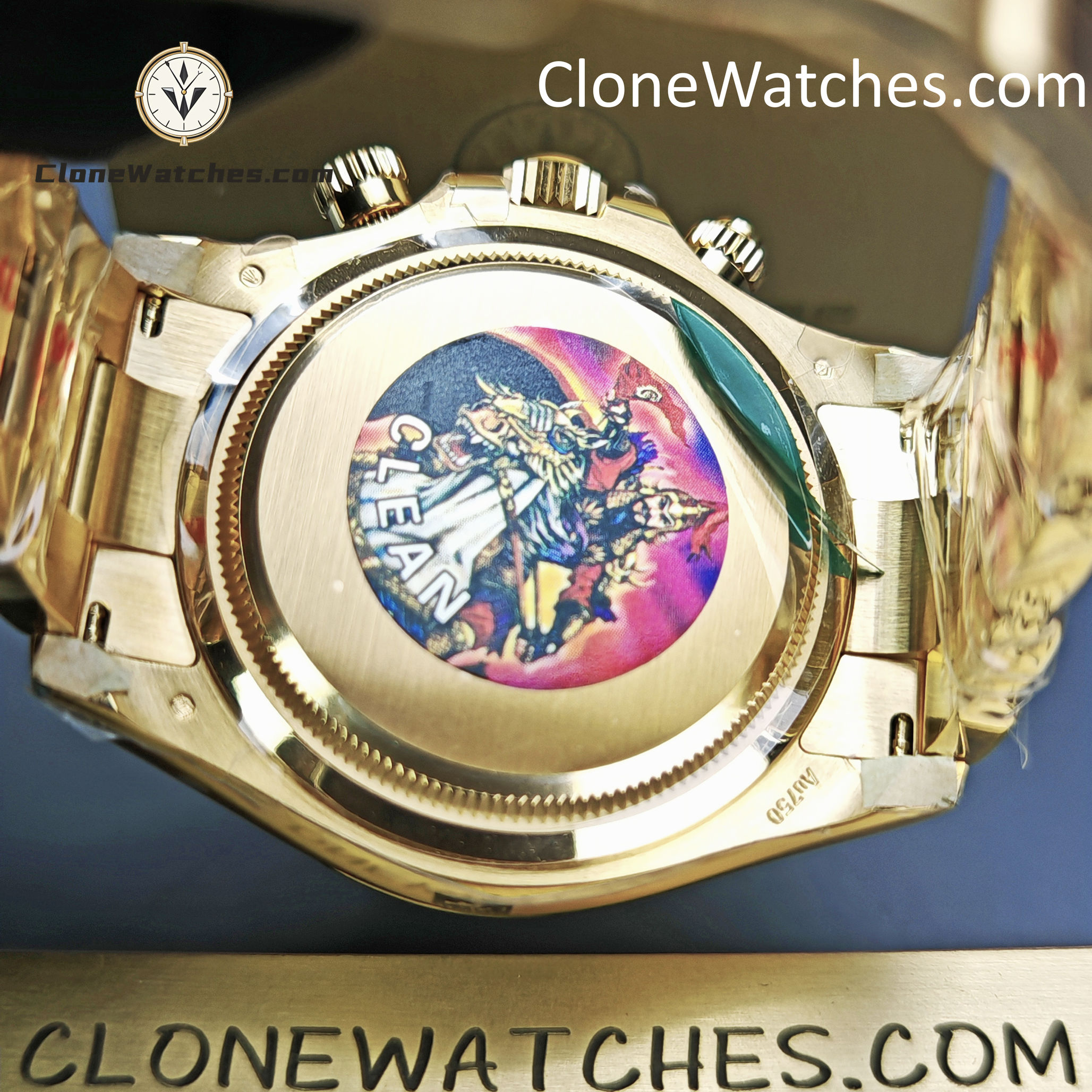 Rolex Super Clone Watches 1:1 Daytona 18K Gold Black Dial M126508-0004 4131 Movement