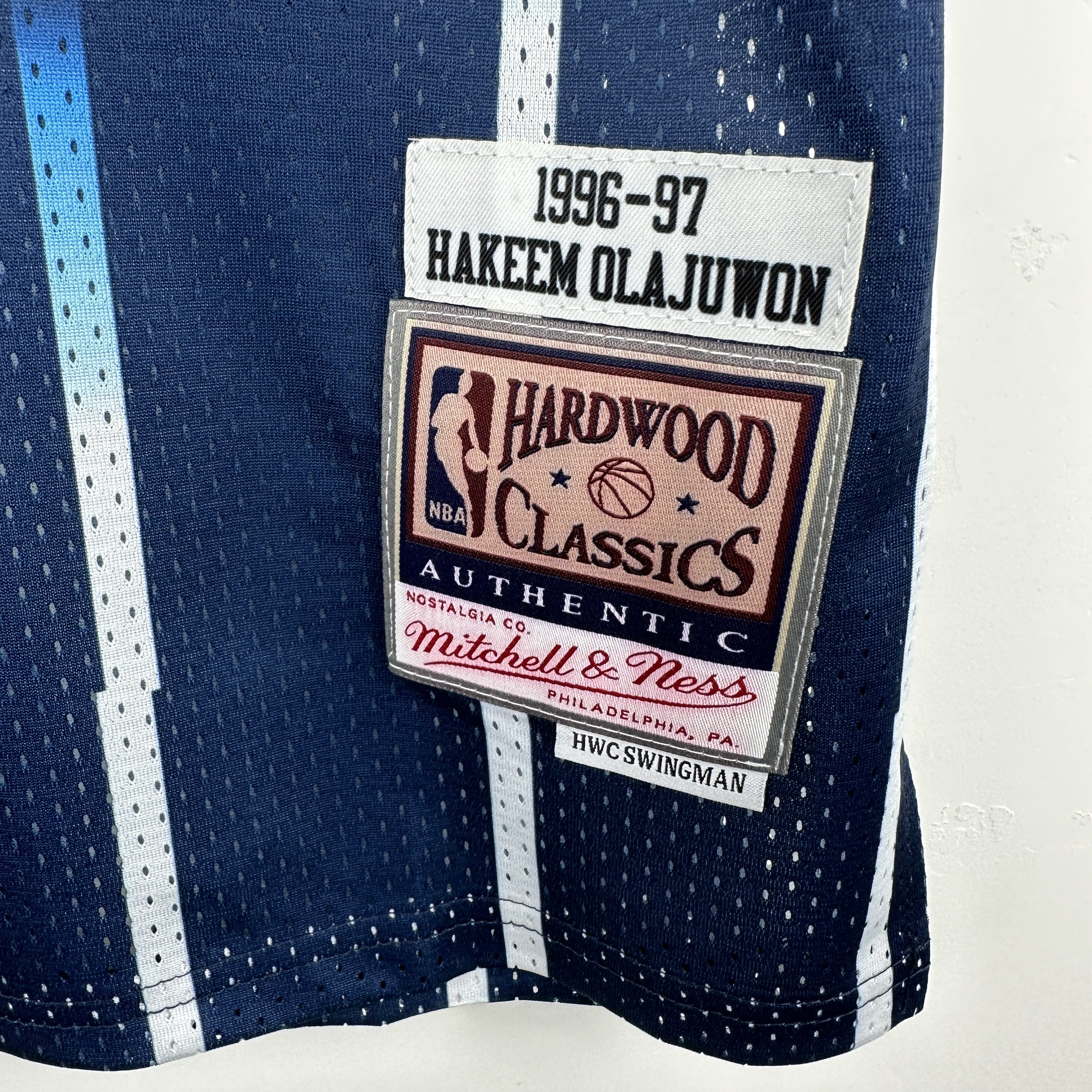 Embroidered MN retro jersey Rockets 96/97 season No. 34 Olajuwon