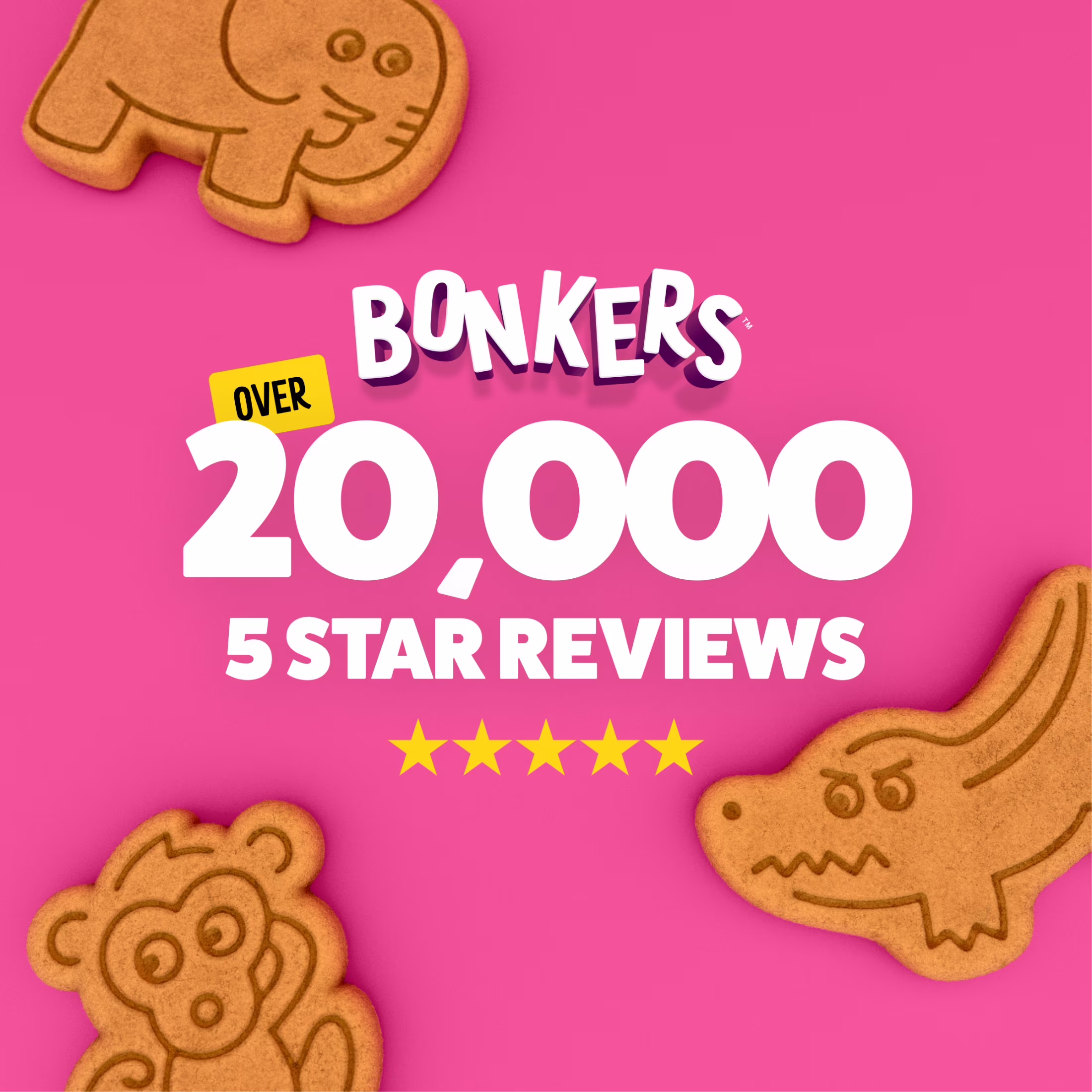 BONKERS Soft & Meaty Dog Treats Made with Real Chicken, Zoo Animal Shapes, 5.6 oz Bag