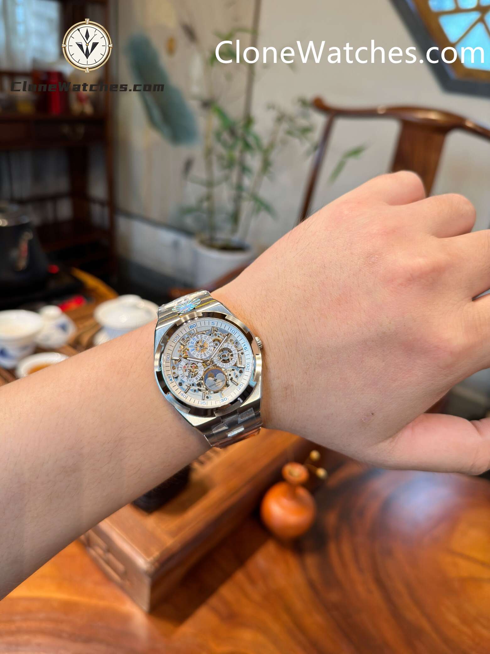 Vacheron Constantin Super Clone Watches 1:1 Overseas Series 4300V Skeleton Dial