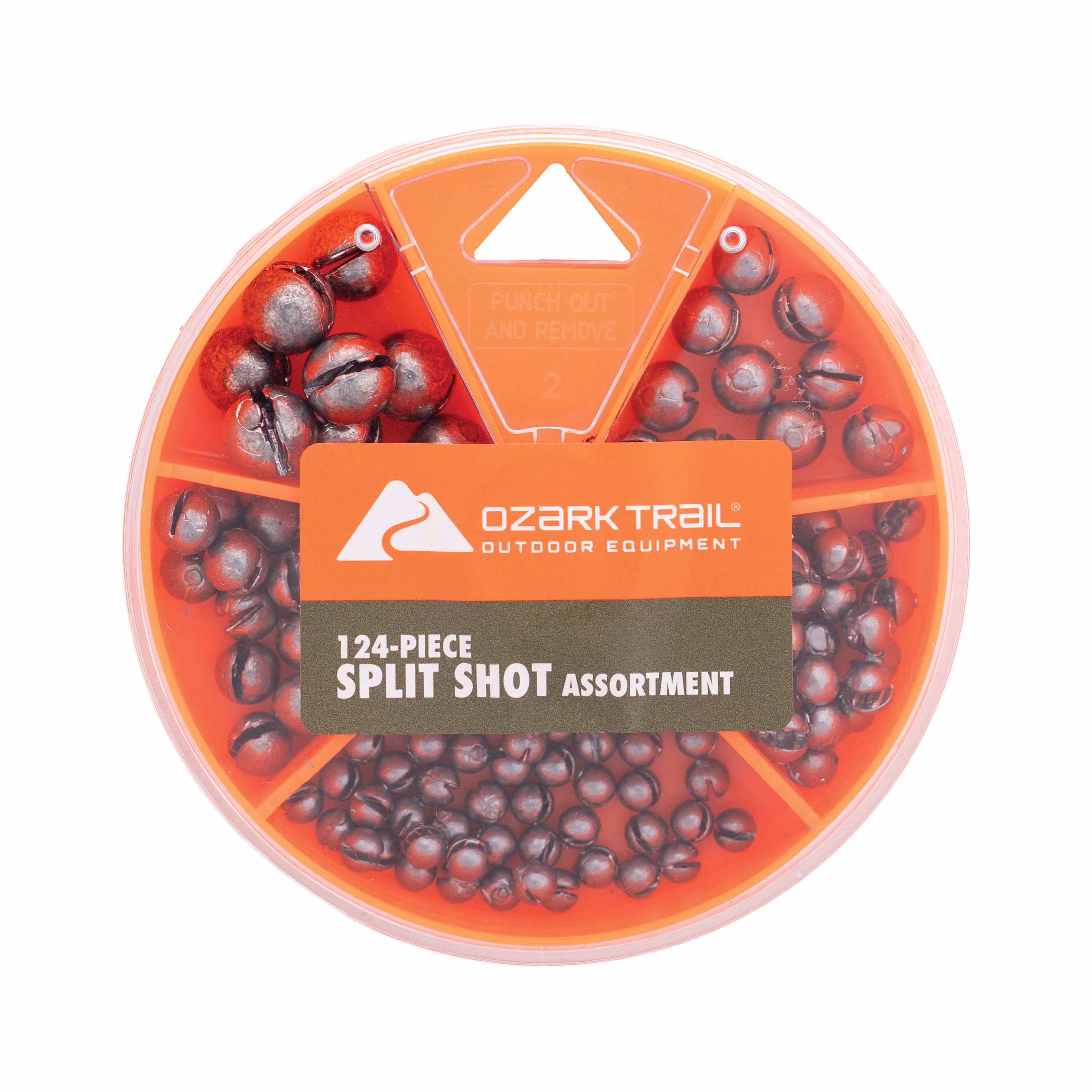 (2 pack) Ozark Trail Round Split Shot Fishing Weight Assortment Kit