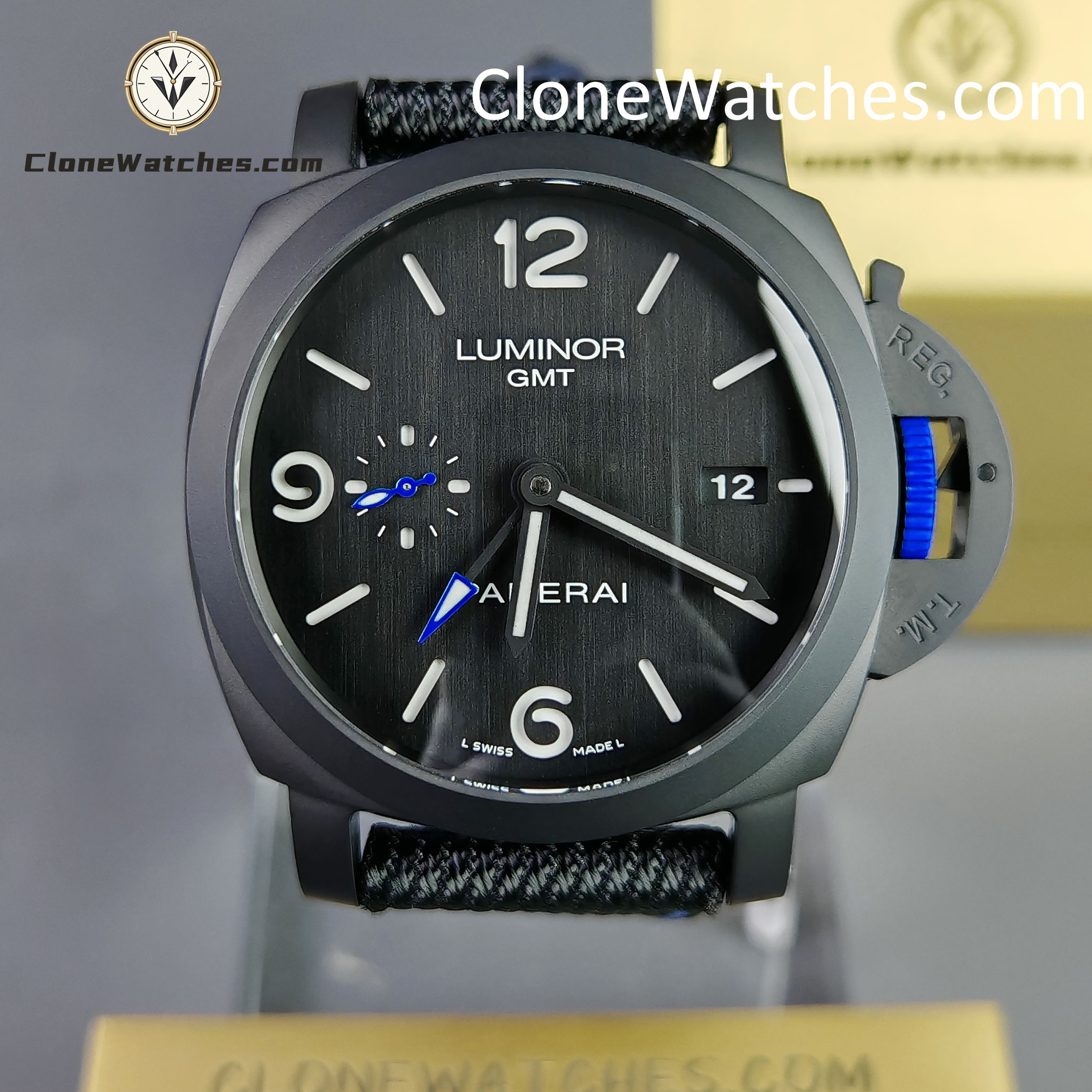 Panerai Super Clone Watches 1:1 Luminor Gmt Bucherer Blue PAM01176