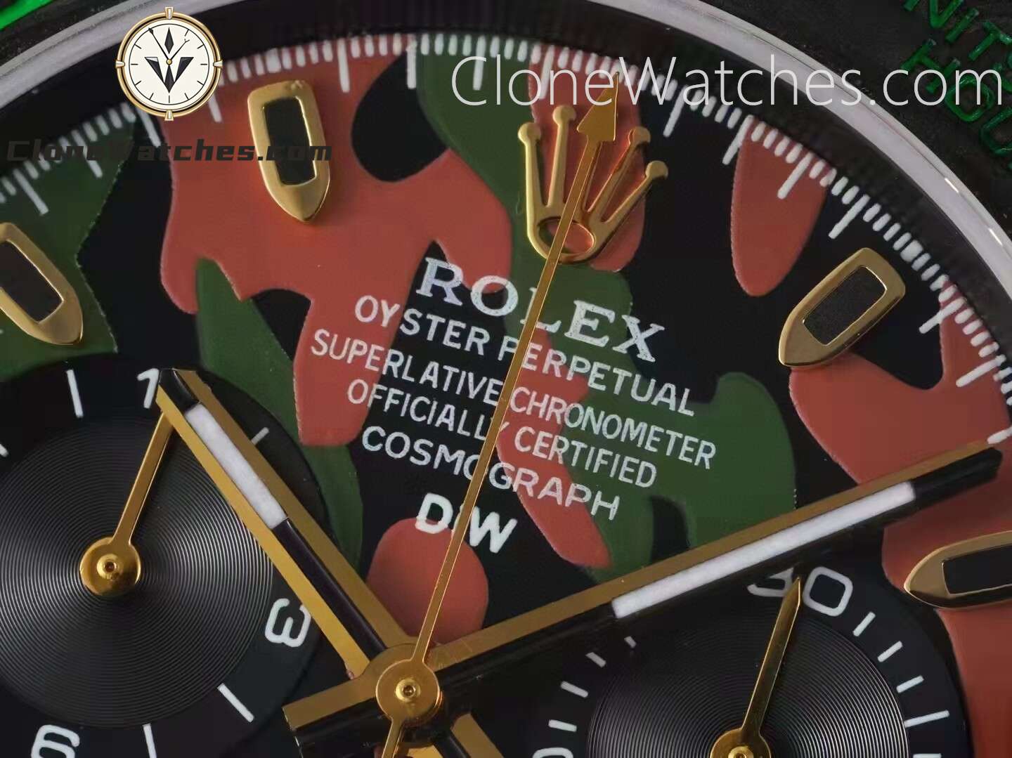 Modified Super Clone Watches 1:1 DiW Rolex Daytona NTPT Carbon “MILITARY GREEN UNIQUE 1′′