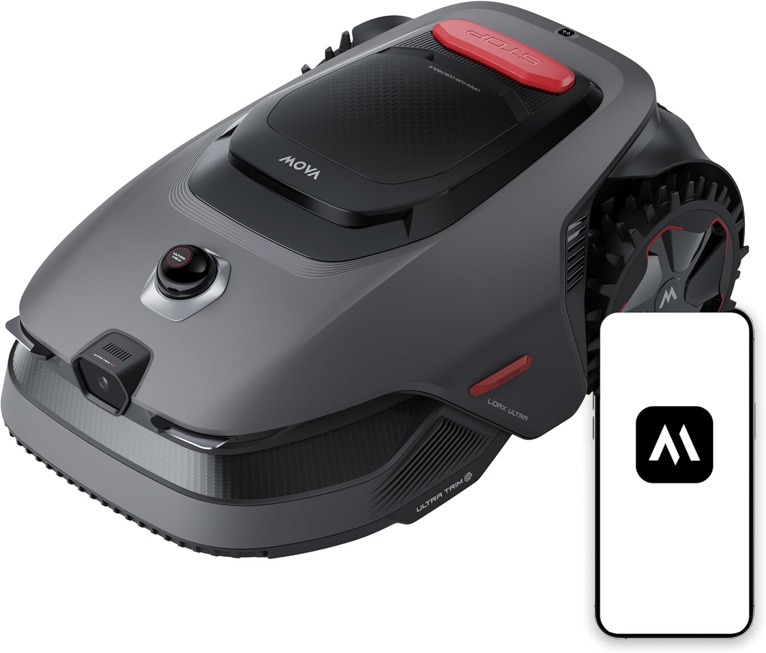 Robot tondeuse 800 m2 IA LiDAR 3D coupe bordures 5 cm sécurité animaux