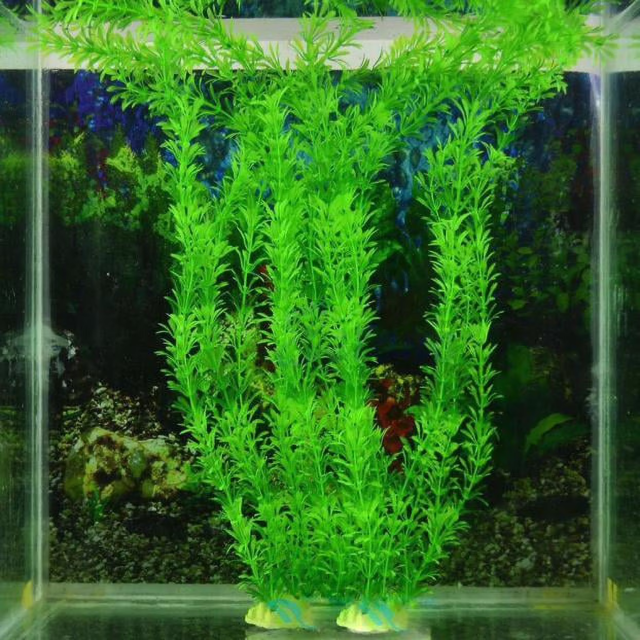 CoreLiving Artificial Aquarium Plants for Fish Tank Tall Large Realistic Plastic Underwater Decorations Ornaments Safe for All Betta Fish 1 Piece