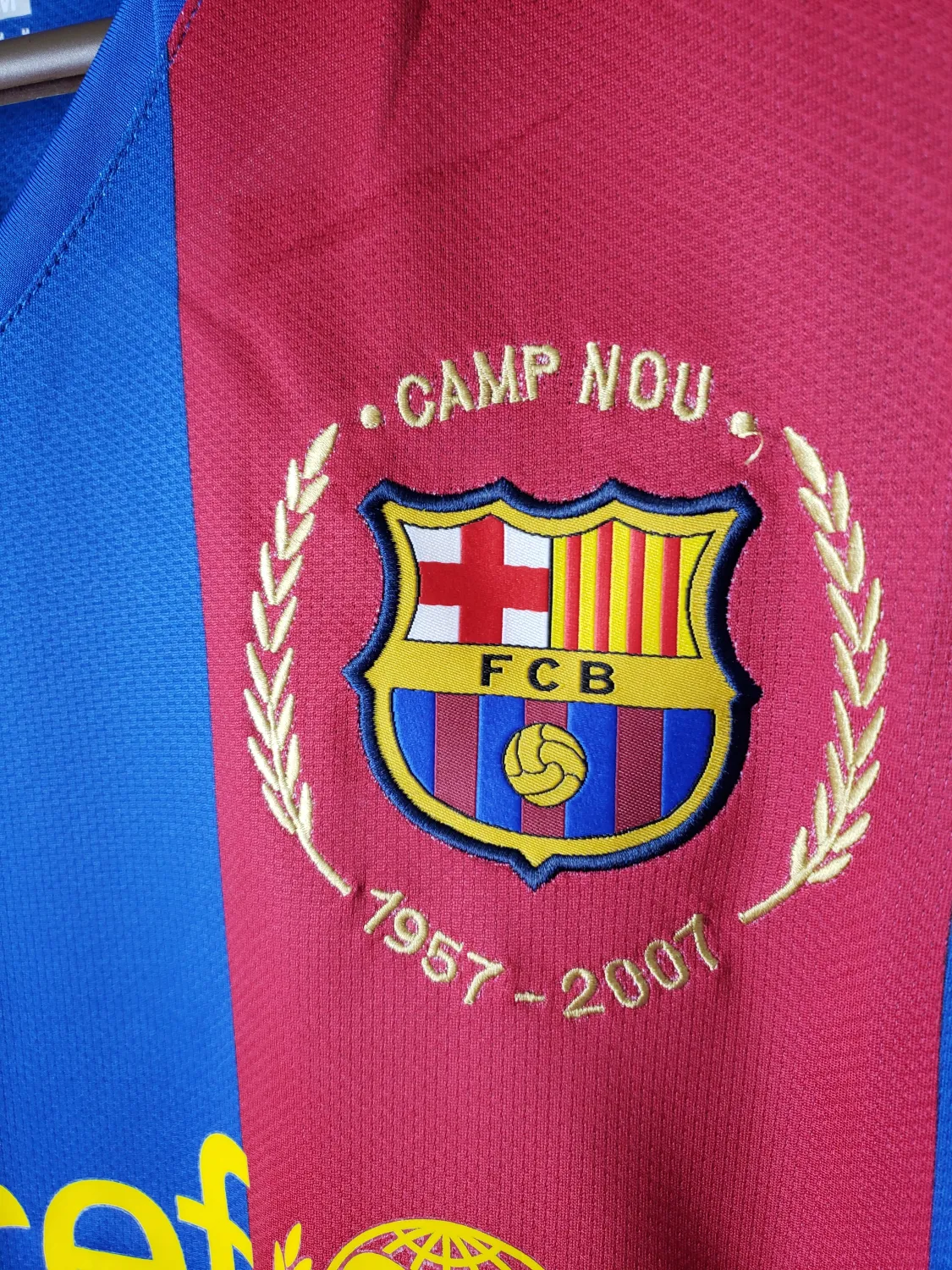 2007/08 Barcelona Home Long Sleeve Retro Jersey - Fans Edition