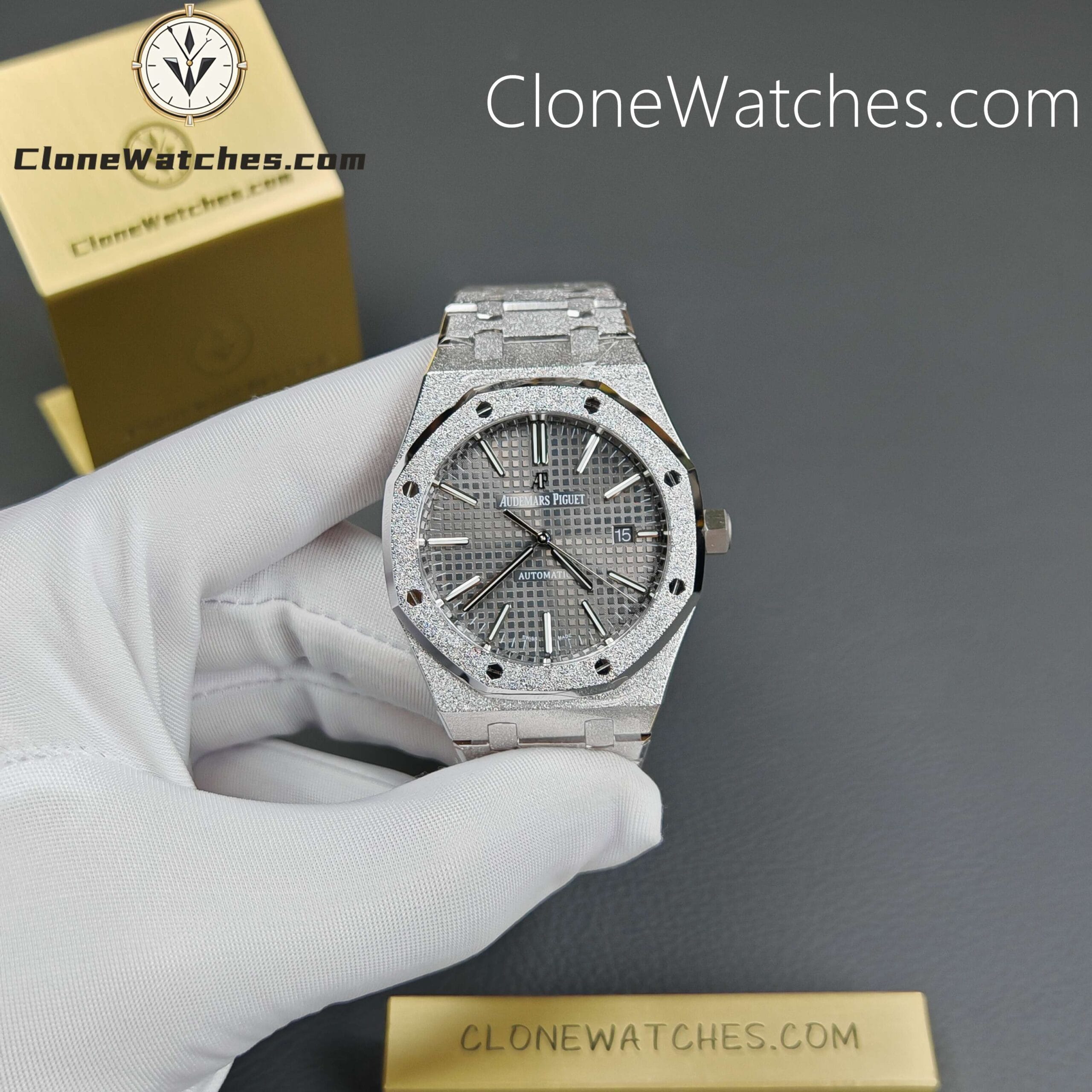 Audemars Piguet Super Clone Watches 1:1 Royal Oak Frost 15400 Grey Dial