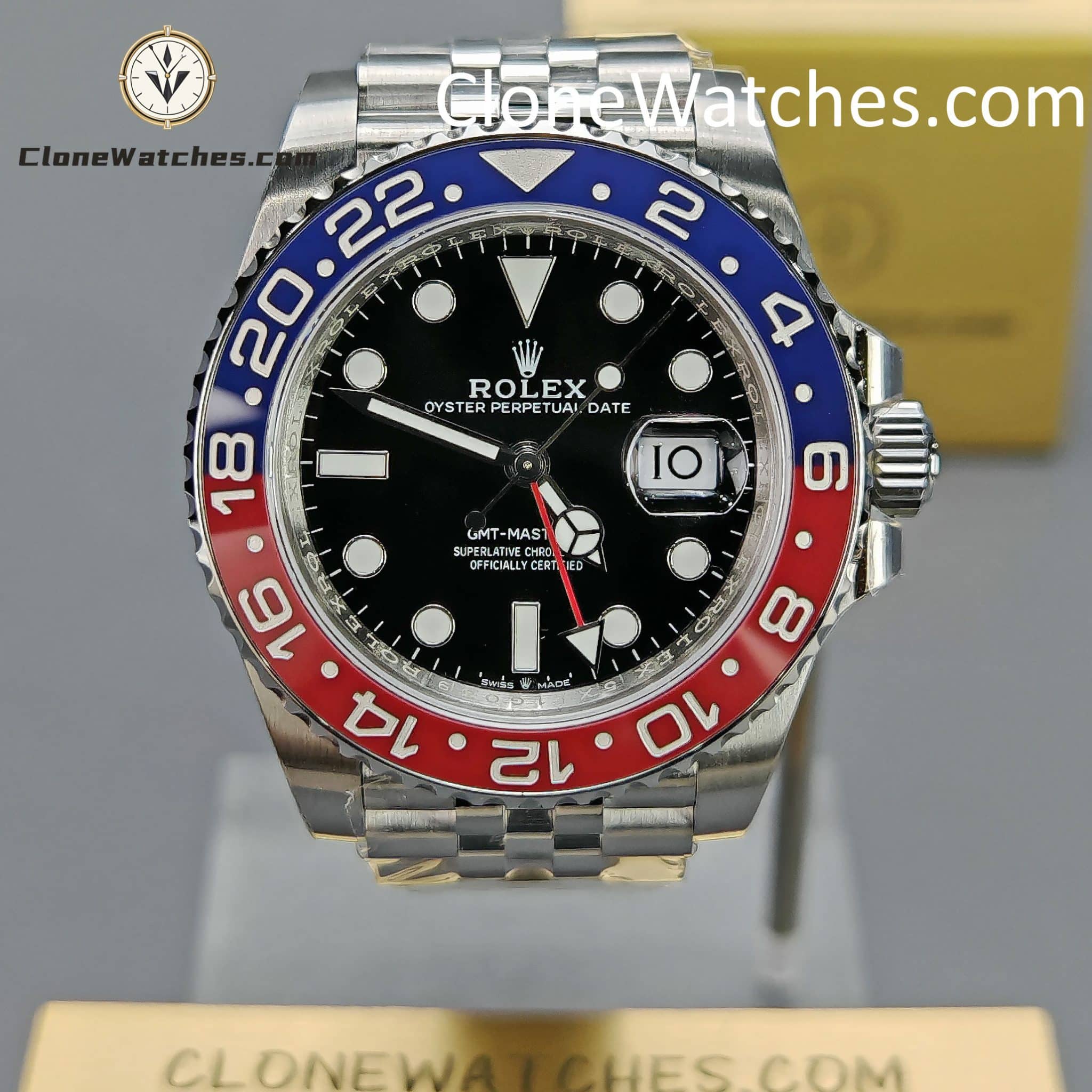 Rolex Super Clone Watches 1:1 Pepsi GMT Master II M126710blro Jubilee 3285 Movement