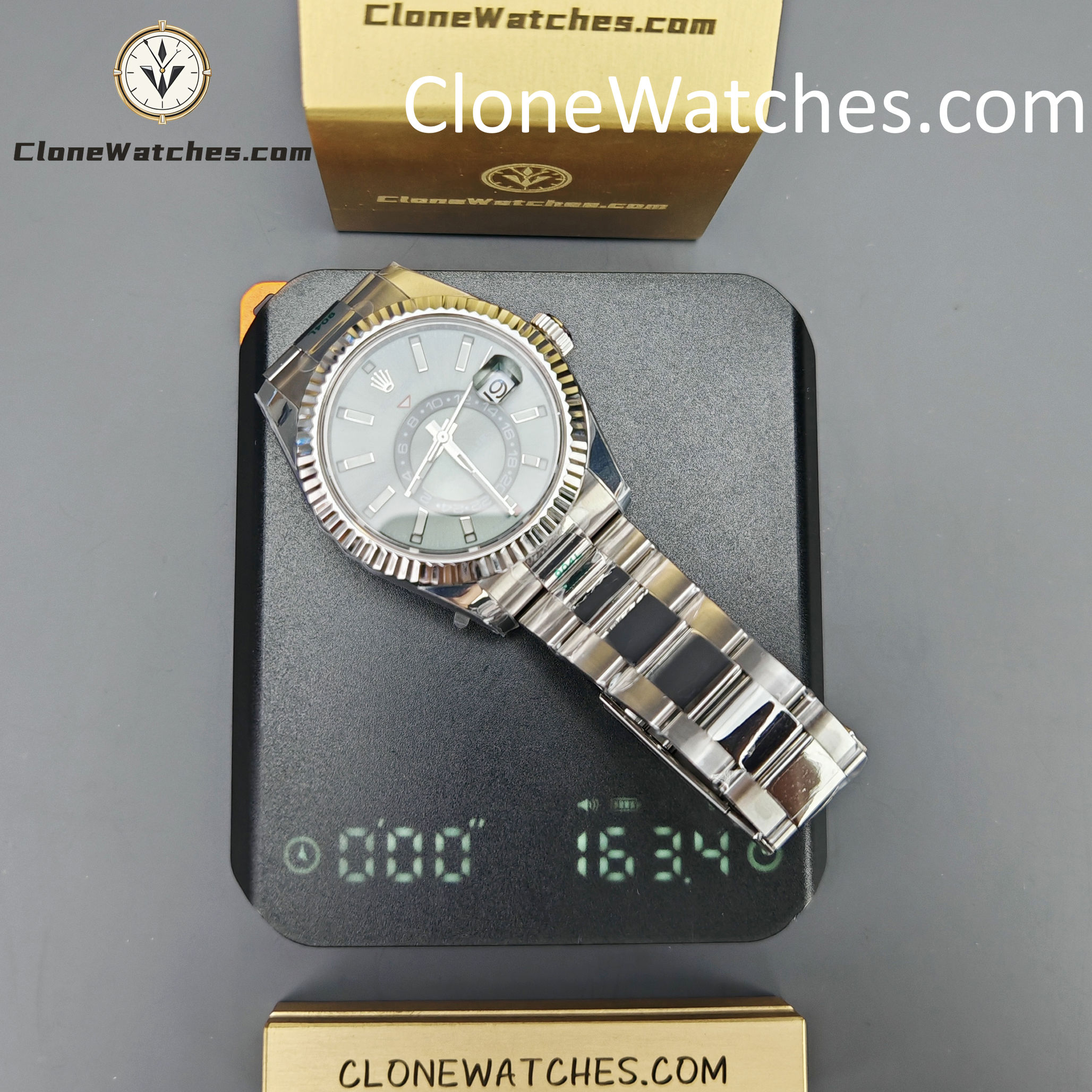 Rolex Super Clone Watches 1:1 Sky Dweller Green Dial Oyster M336934 9002 Movement