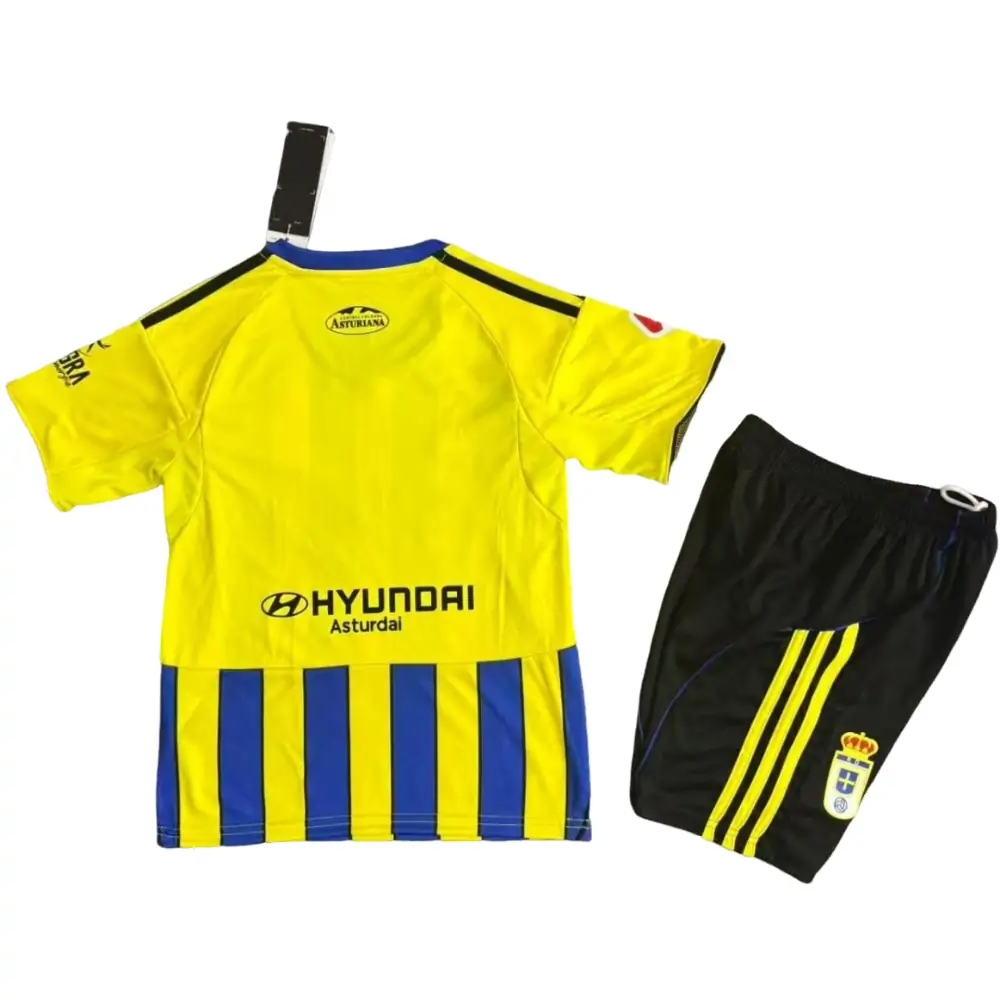 2025-26 Real Oviedo Away Short Sleeve Jersey - Children's suit Fans Edition
