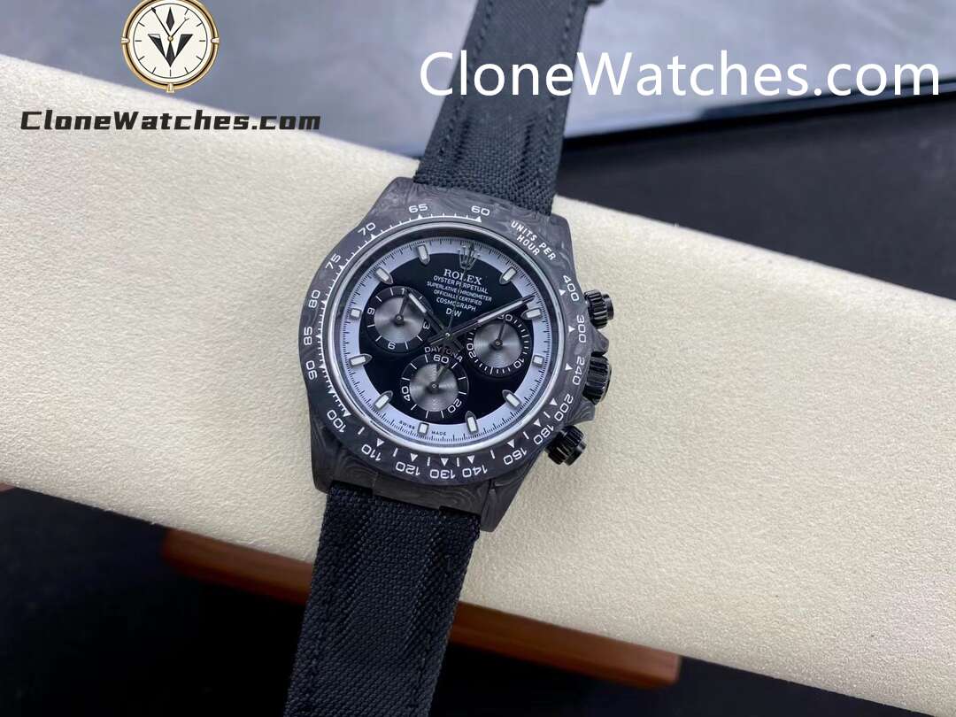 Modified Super Clone Watches 1:1 DiW Rolex Daytona NTPT Carbon “CREAM INVERT”