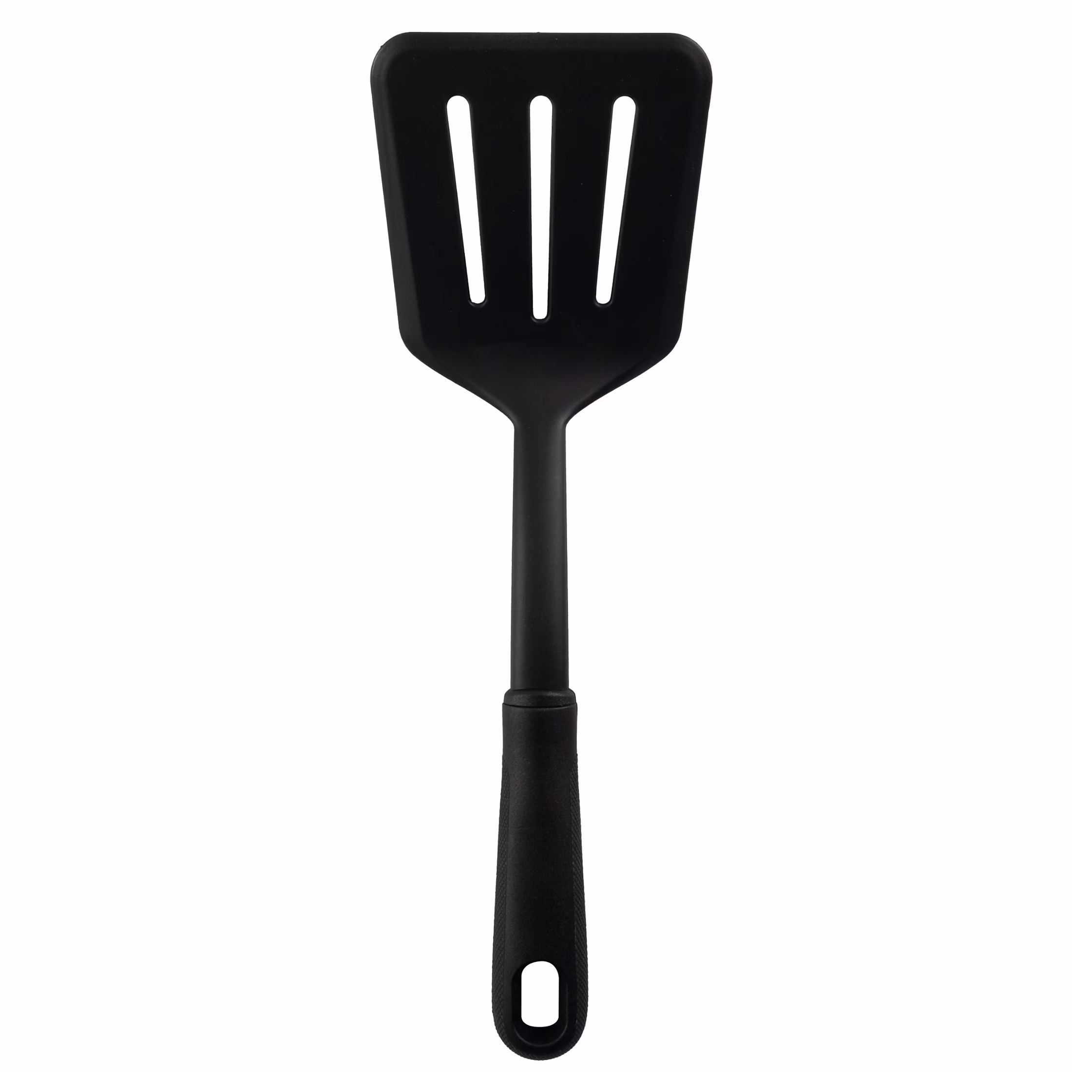 Mainstays 12.5-inch Nylon Slotted Turner with Comfort Grip Handle, Black
