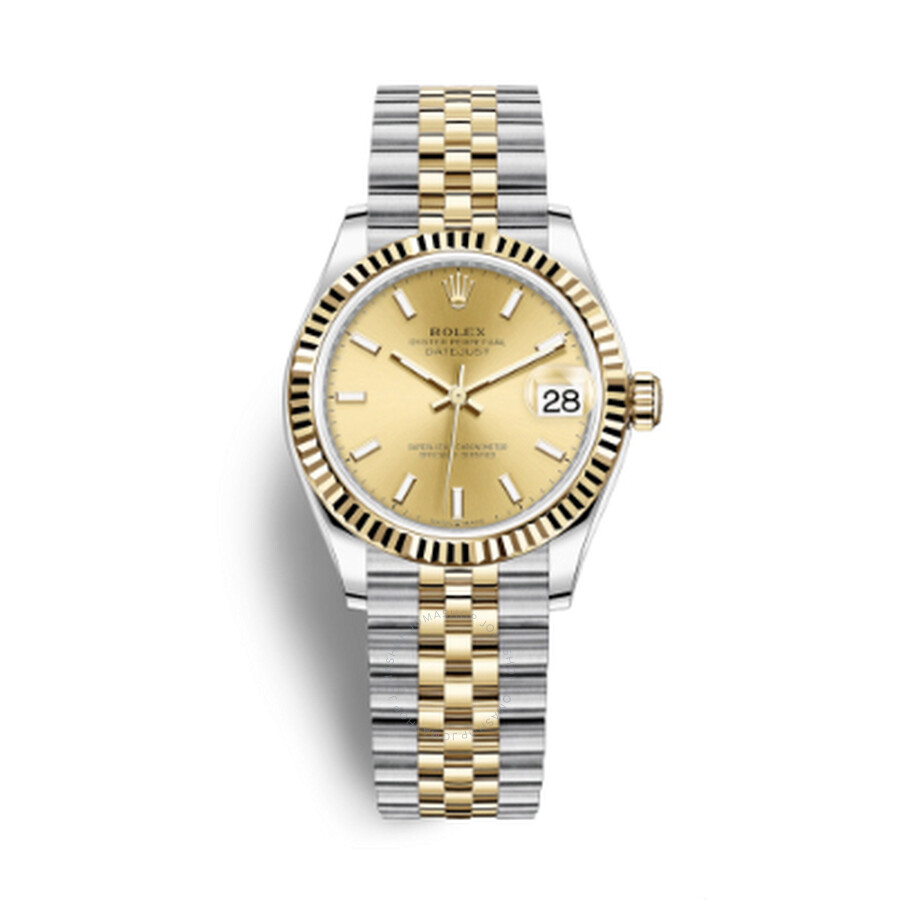 Rolex Datejust 31 Champagne Dial Automatic Ladies Steel and 18kt Yellow Gold Jubilee Watch 278273CSJ（Lifetime free warranty+90-days replacement service & Refund!.）