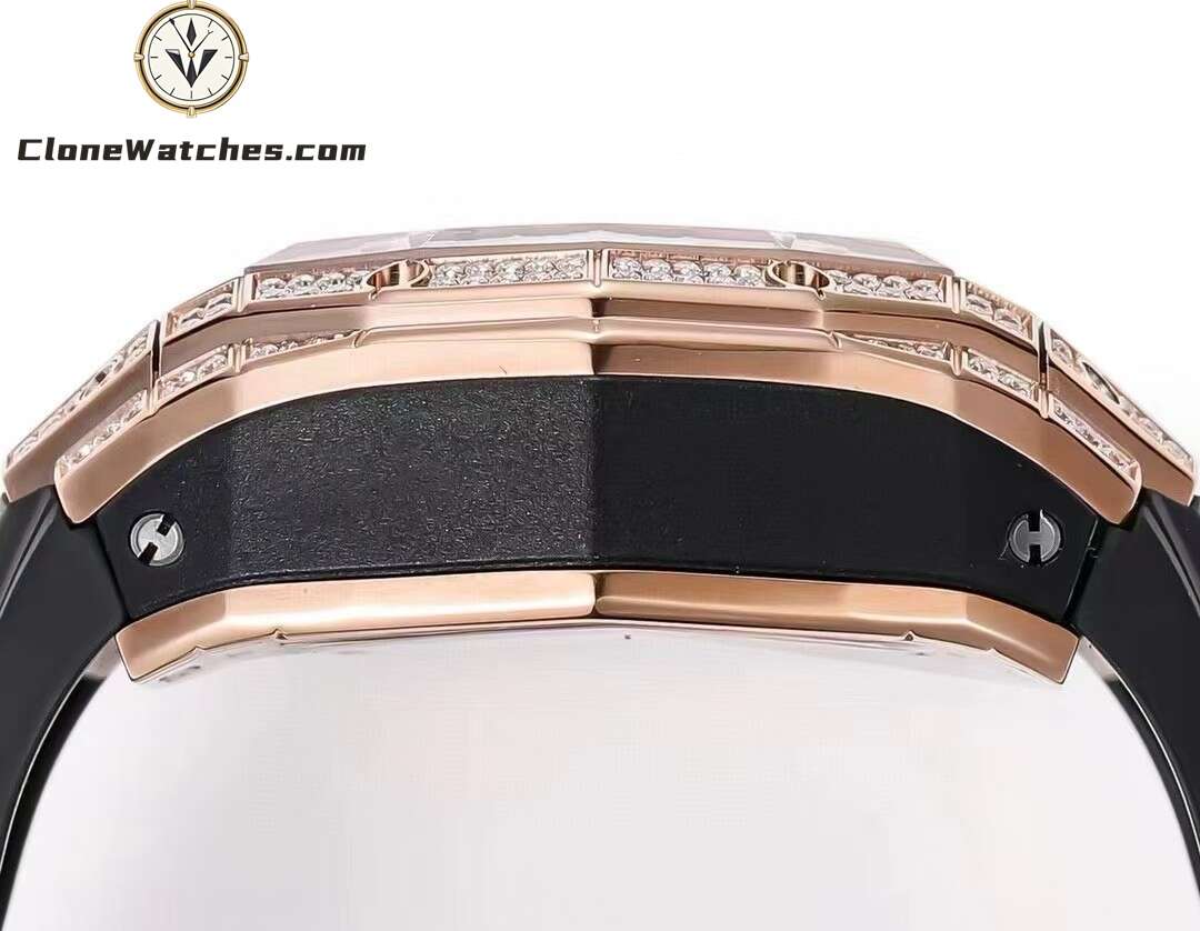 Hublot Super Clone Watches 1:1 Spirit of Big Bang Sang Bleu Rose Gold Pavé 648.OX.0108.RX.1604.MXM23