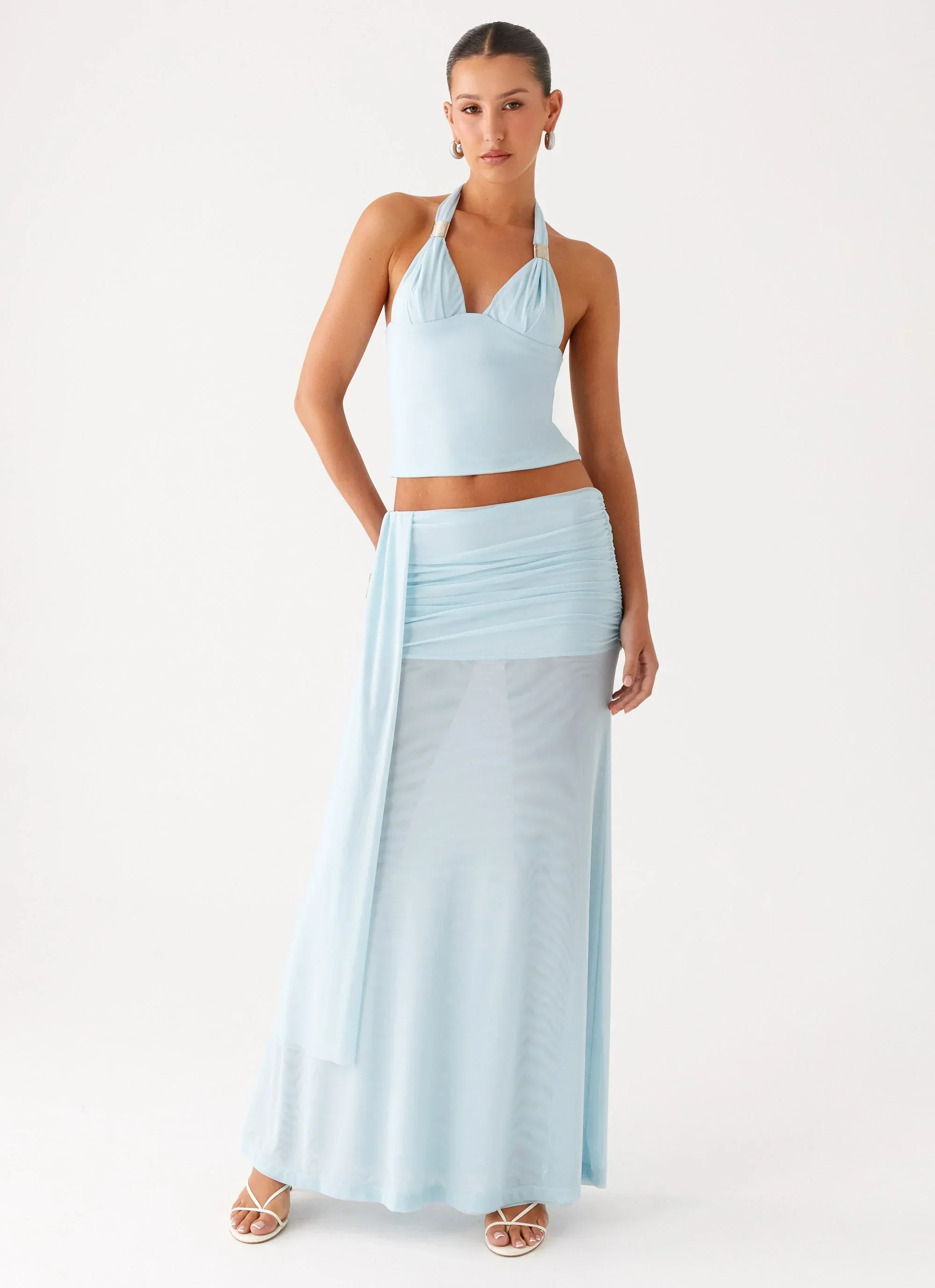 Blaze Halter Top - Blue