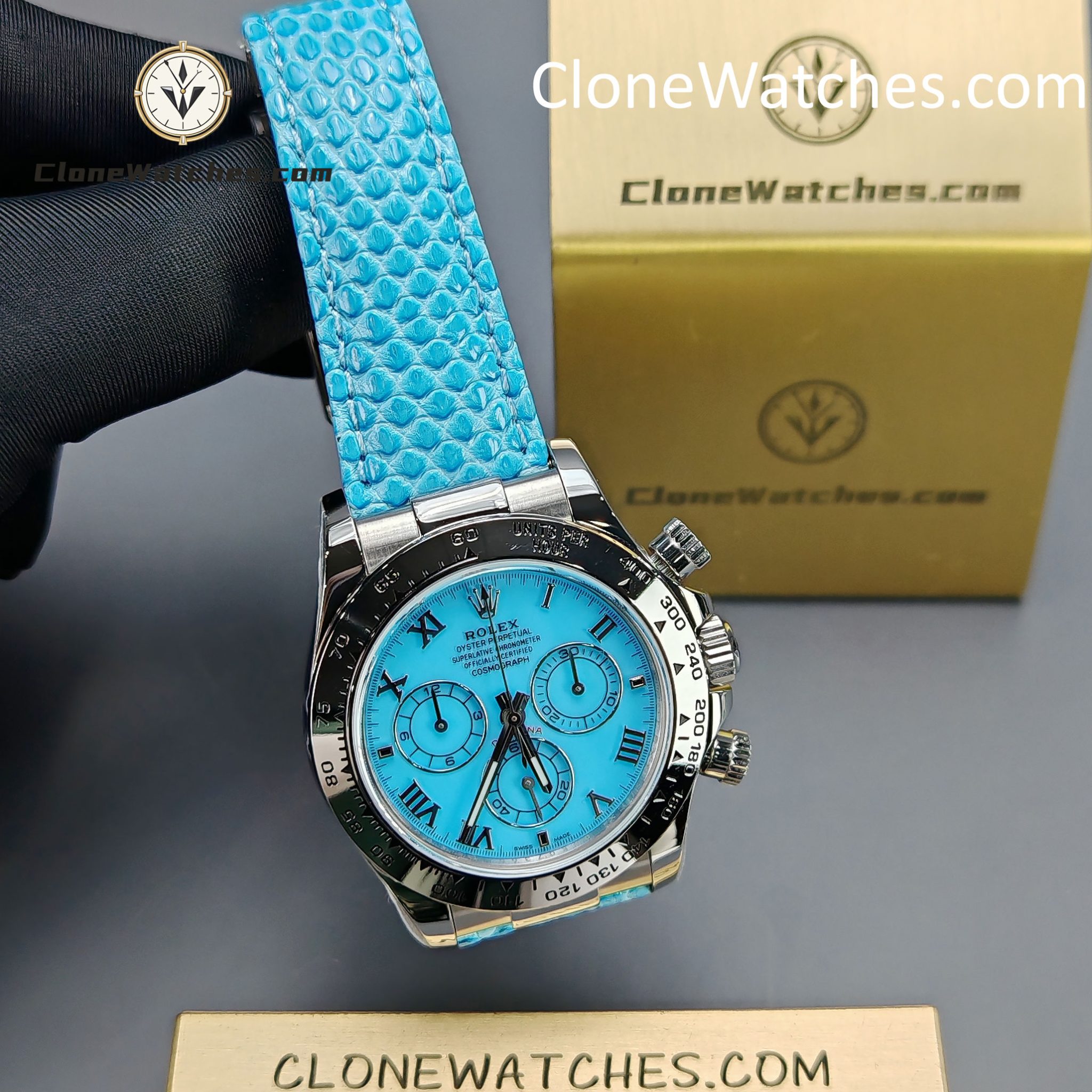 Rolex Super Clone Watches 1:1 Daytona M116519 Beach Blue 4130 Movement