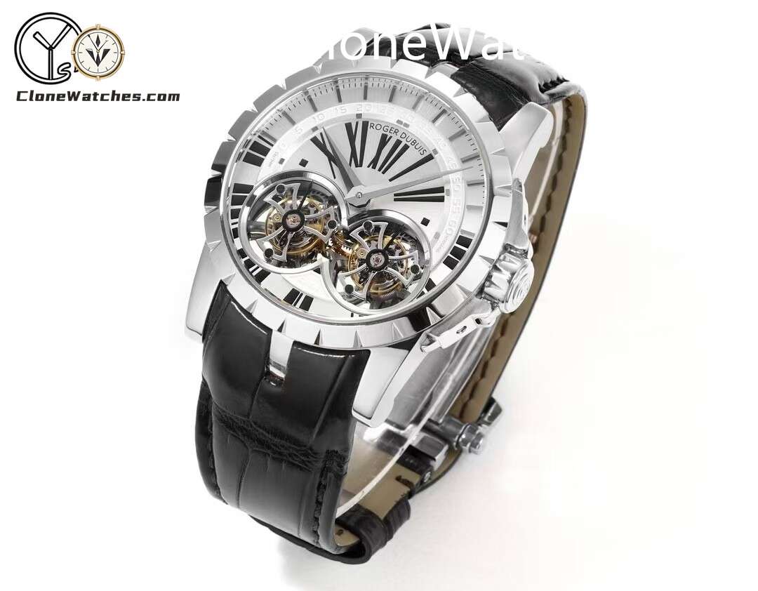 Roger Dubuis Super Clone Watches 1:1 Excalibur White Dial RDDBEX0250 45MM
