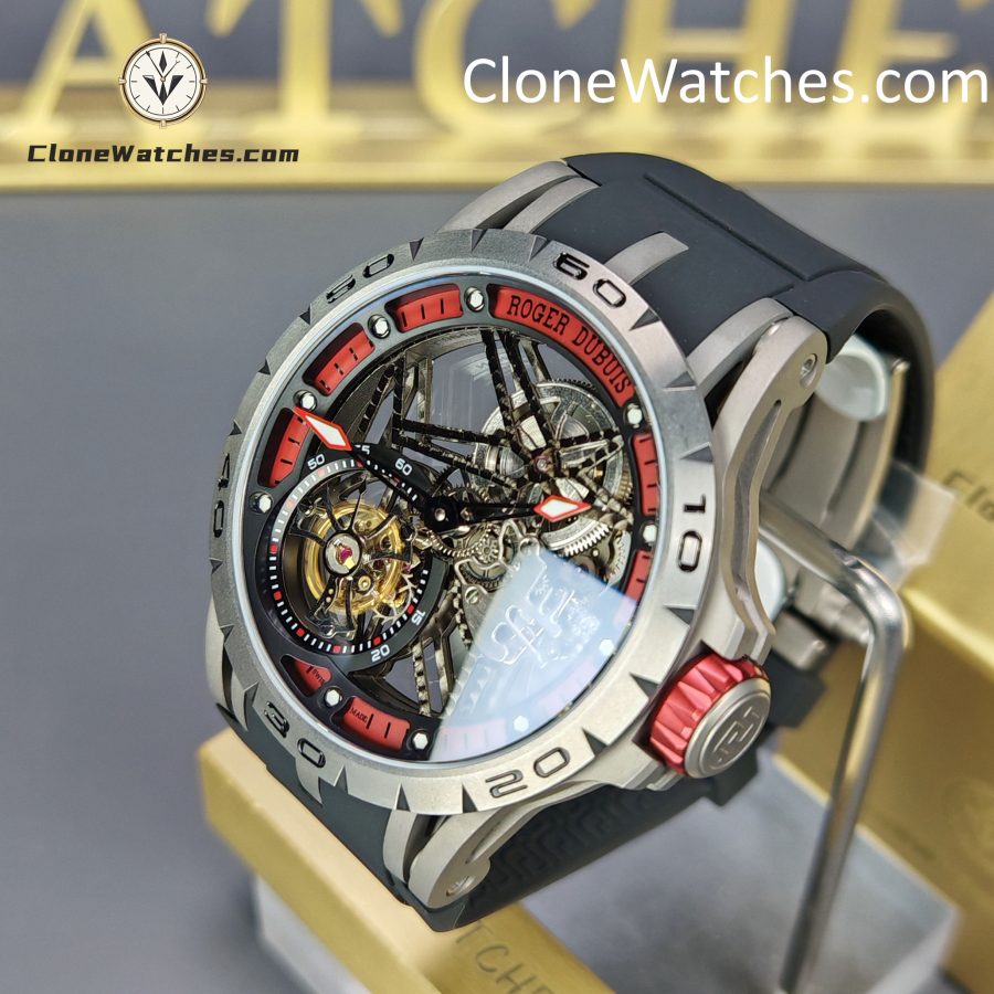 Roger Dubuis Super Clone Watches 1:1 Excalibur Spider Skeleton Tourbillon RDDBEX0545 42MM