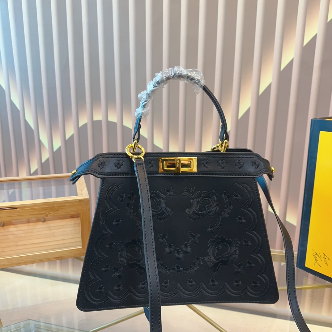 Fendi peekaboo embroidery limited bag