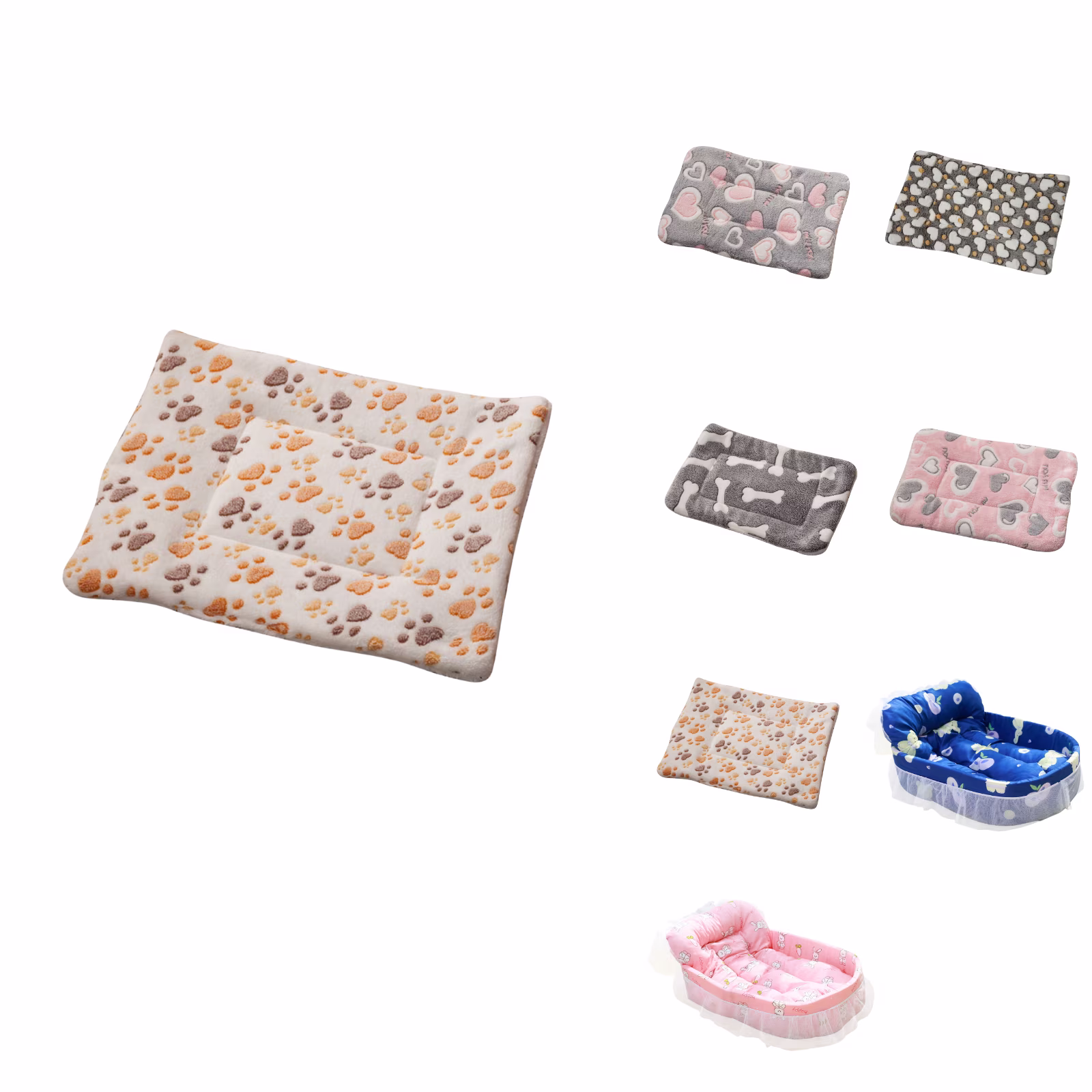 Hvmvliv Cats Bed Winter Thick Warm Mattress Pet Sleeping Pad Indoor Soft Comfy Non-Slip Pet Cushion Suitable for Small Cats and Dogs 10x13 inch