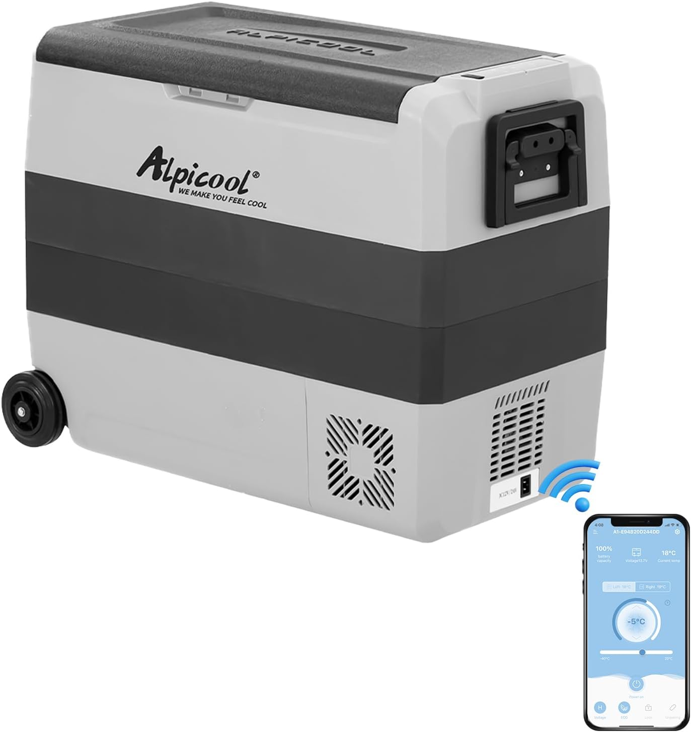 Glacière électrique T60 60L compression 12/24V réfrigérateur congélateur voiture maison camping