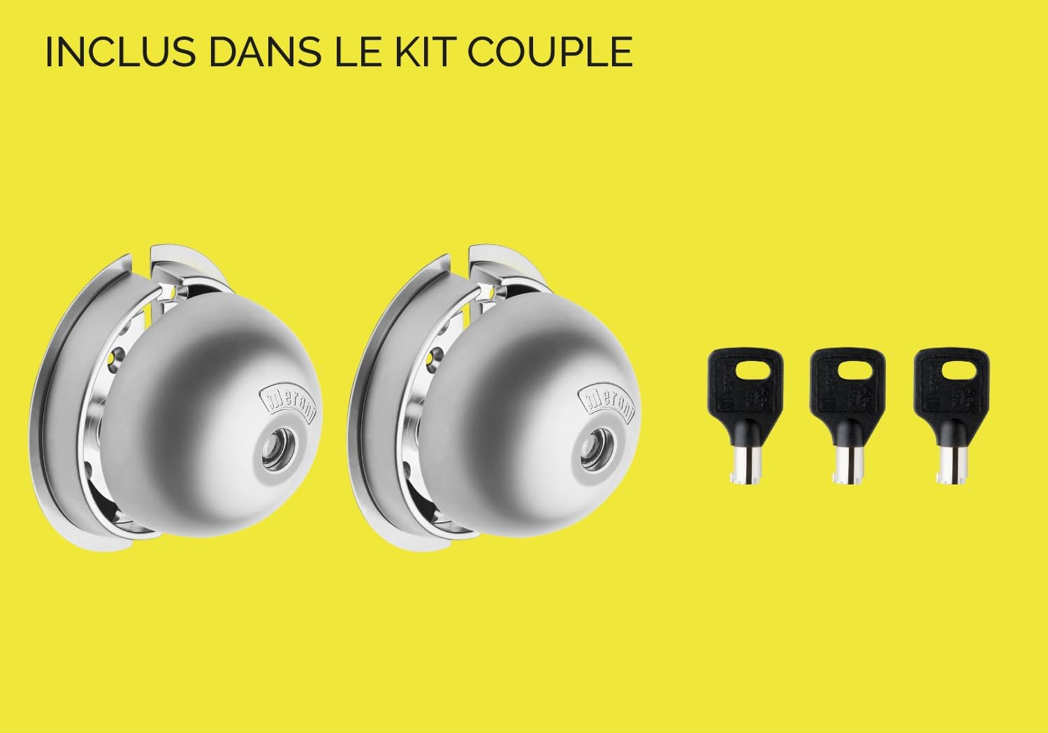 Serrures antivol utilitaire double kit fermeture débrayable nickel