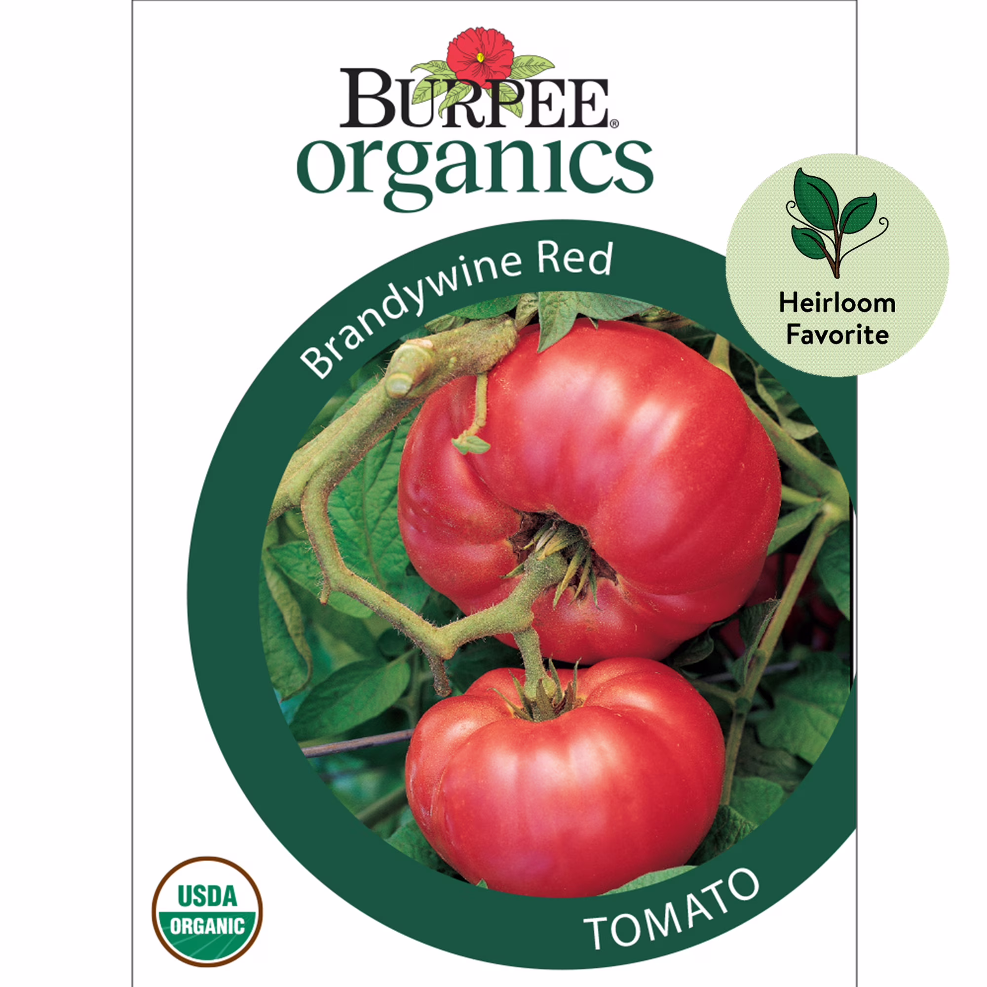 Burpee Organic Brandywine Red Tomato Vegetable Seed, 1-Pack