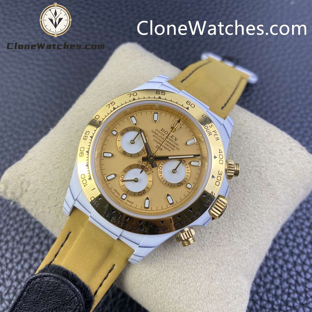 Modified Super Clone Watches 1:1 DiW Rolex Daytona Carbon Fiber GOLDEN ESSENCE