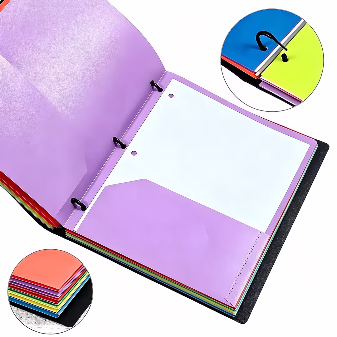 1 Pack Plastic Folder, 2-Pocket Folder, Back to School Supplies, Fit for Office, Home, Documents